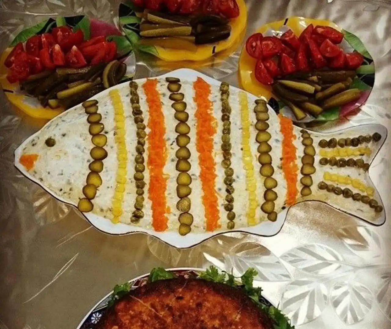 مدل سالاد الویه + ایده های ساده و بسیار خلاقانه برای تزیین کردن سالاد الویه برای جشن ها و مراسم