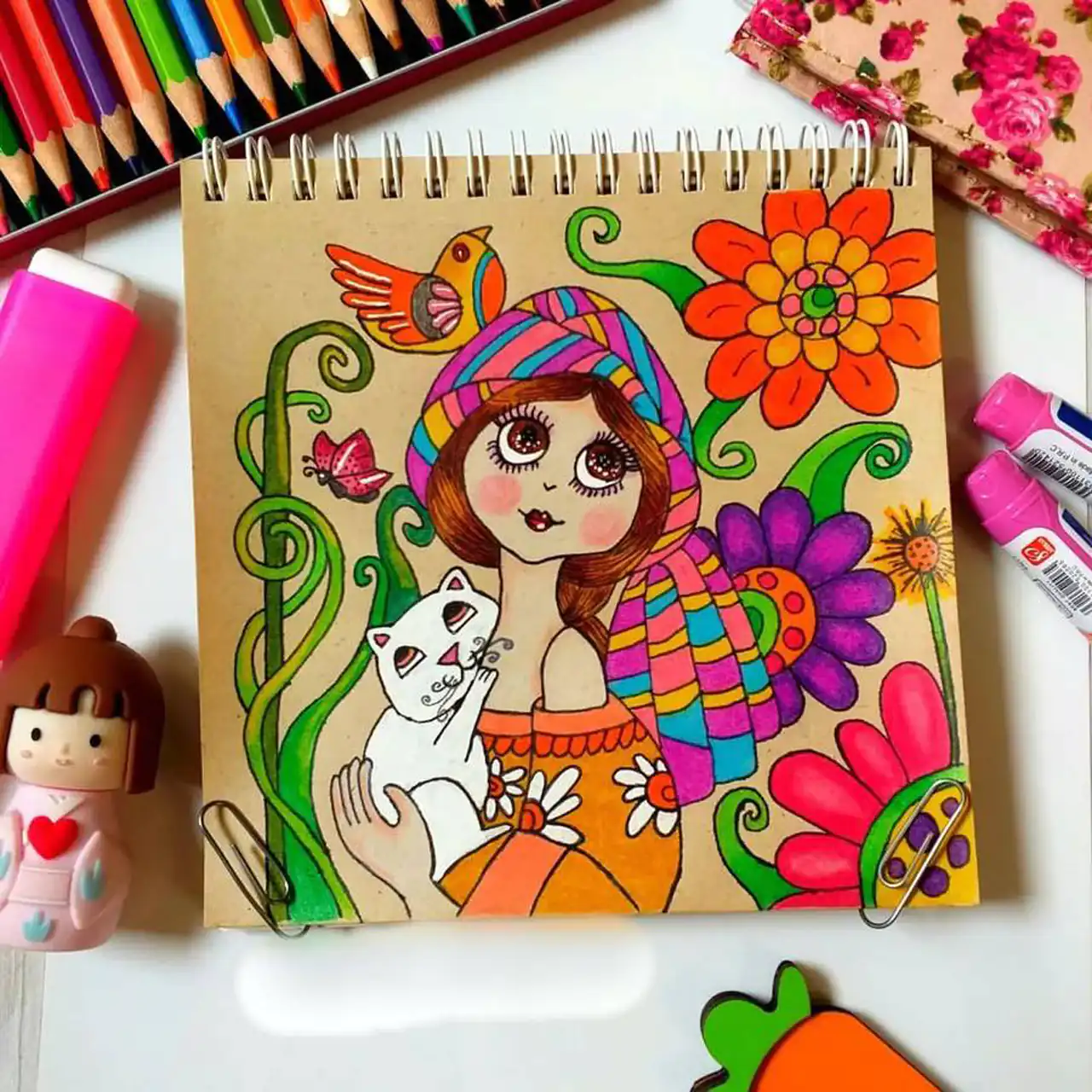 ایده نقاشی با مداد رنگی + زیباترین ایده ها برای نقاشی با مداد رنگی بسیار خوشگل