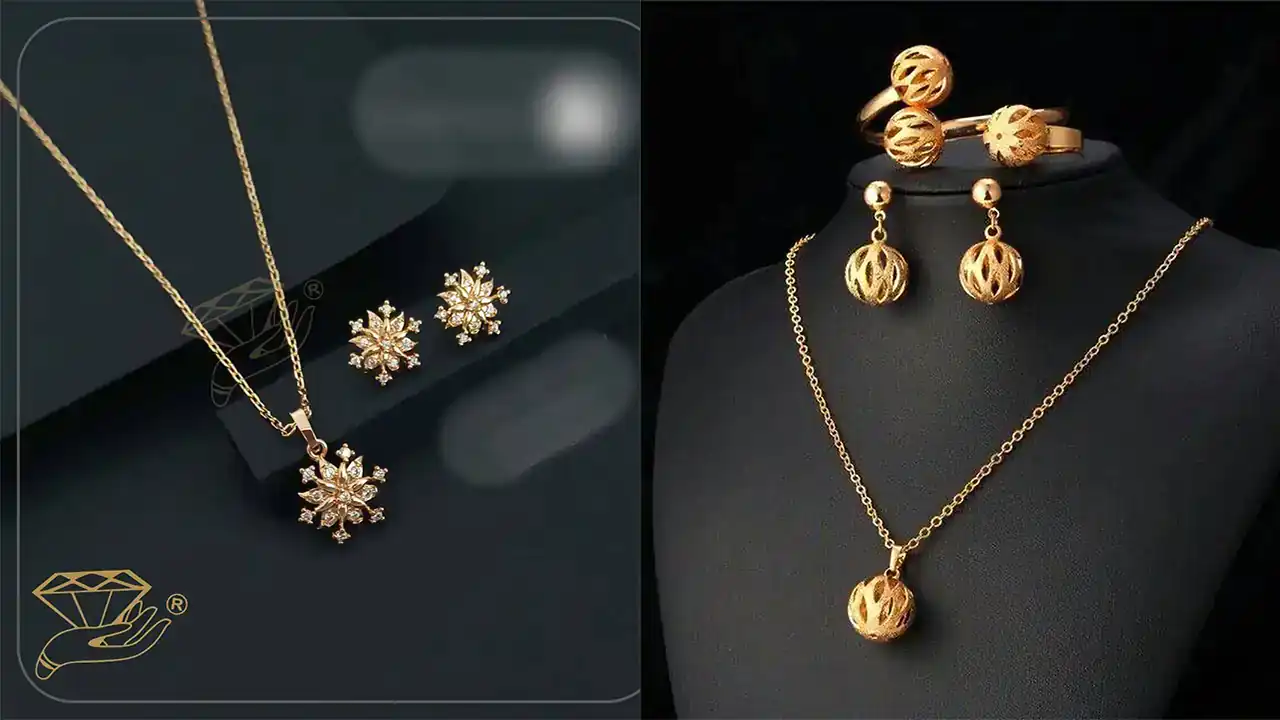 نیم ست طلا جدید + زیباترین مدل های نیم ست طلا جدید ترند امسال بسیار شیک