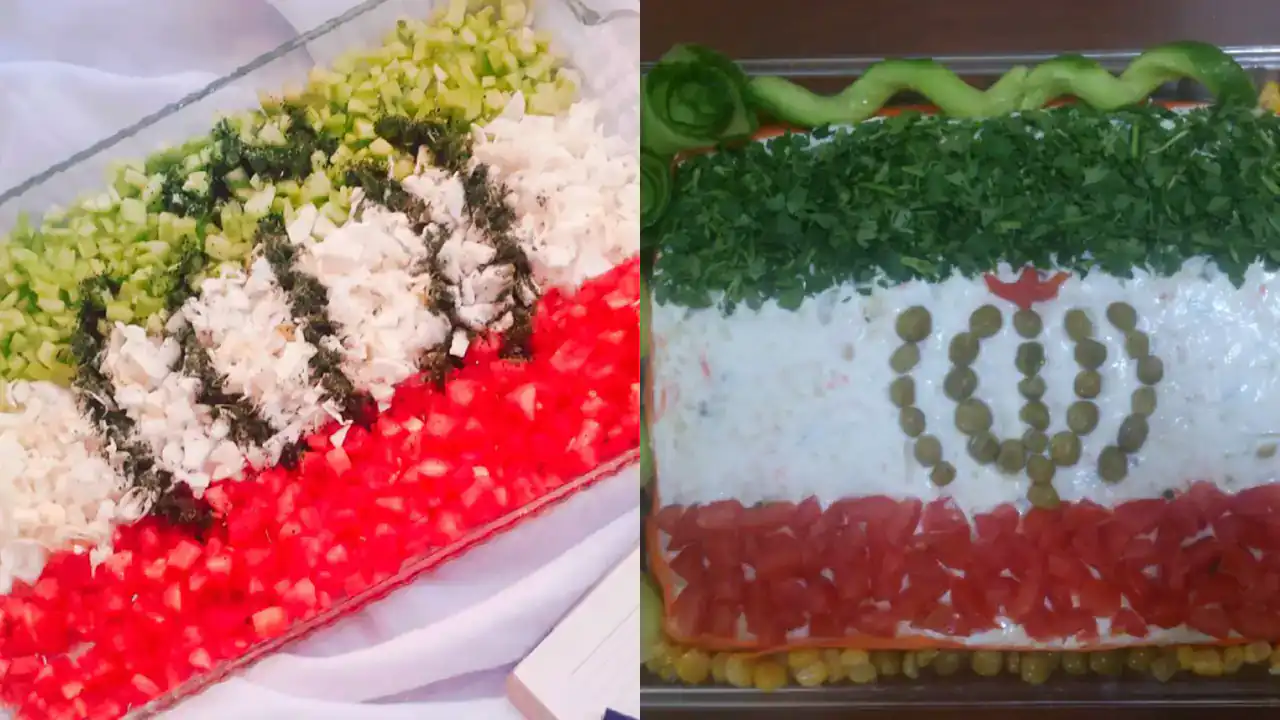 مدل سالاد پرچم ایران + زیباترین مدل های سالاد پرچم ایران بسیار شیک و مبتکرانه