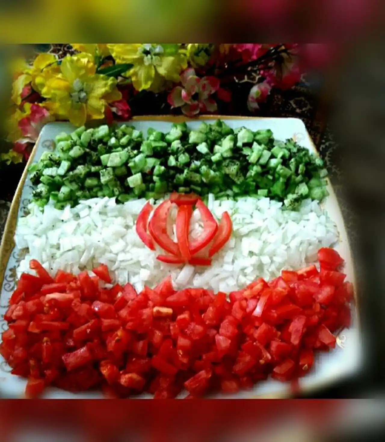 مدل سالاد پرچم ایران + زیباترین مدل های سالاد پرچم ایران بسیار شیک و مبتکرانه