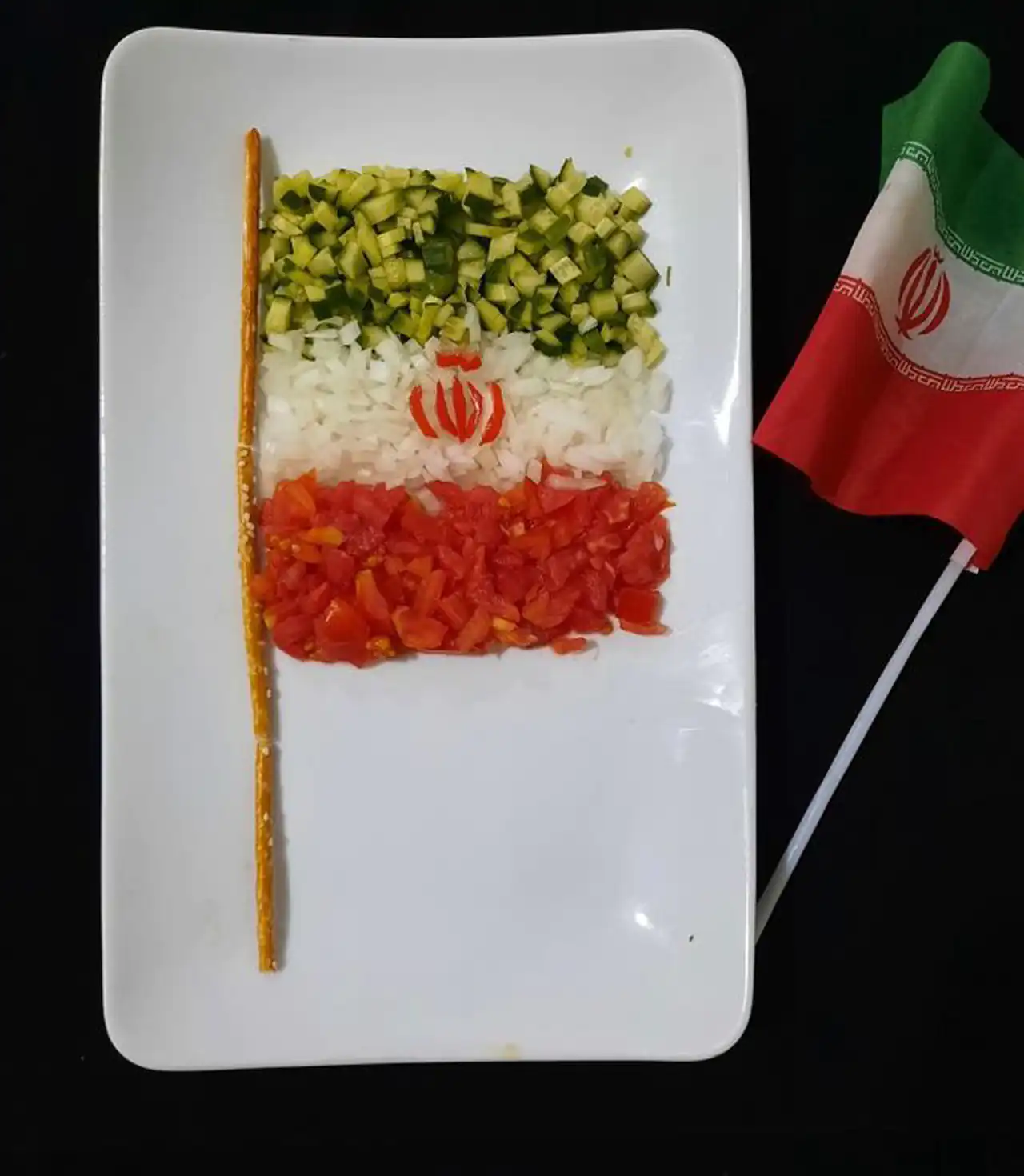 مدل سالاد پرچم ایران + زیباترین مدل های سالاد پرچم ایران بسیار شیک و مبتکرانه