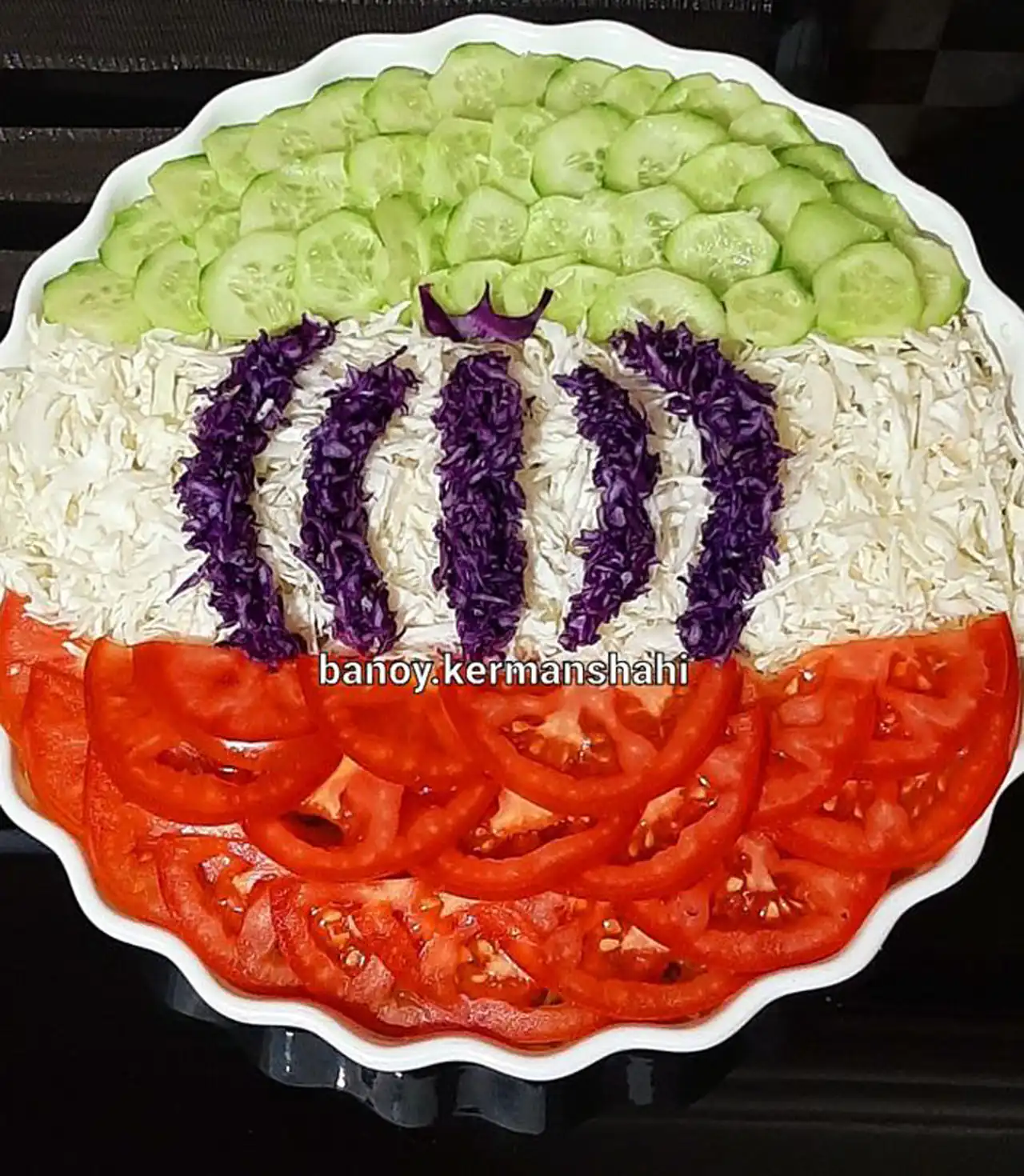 مدل سالاد پرچم ایران + زیباترین مدل های سالاد پرچم ایران بسیار شیک و مبتکرانه