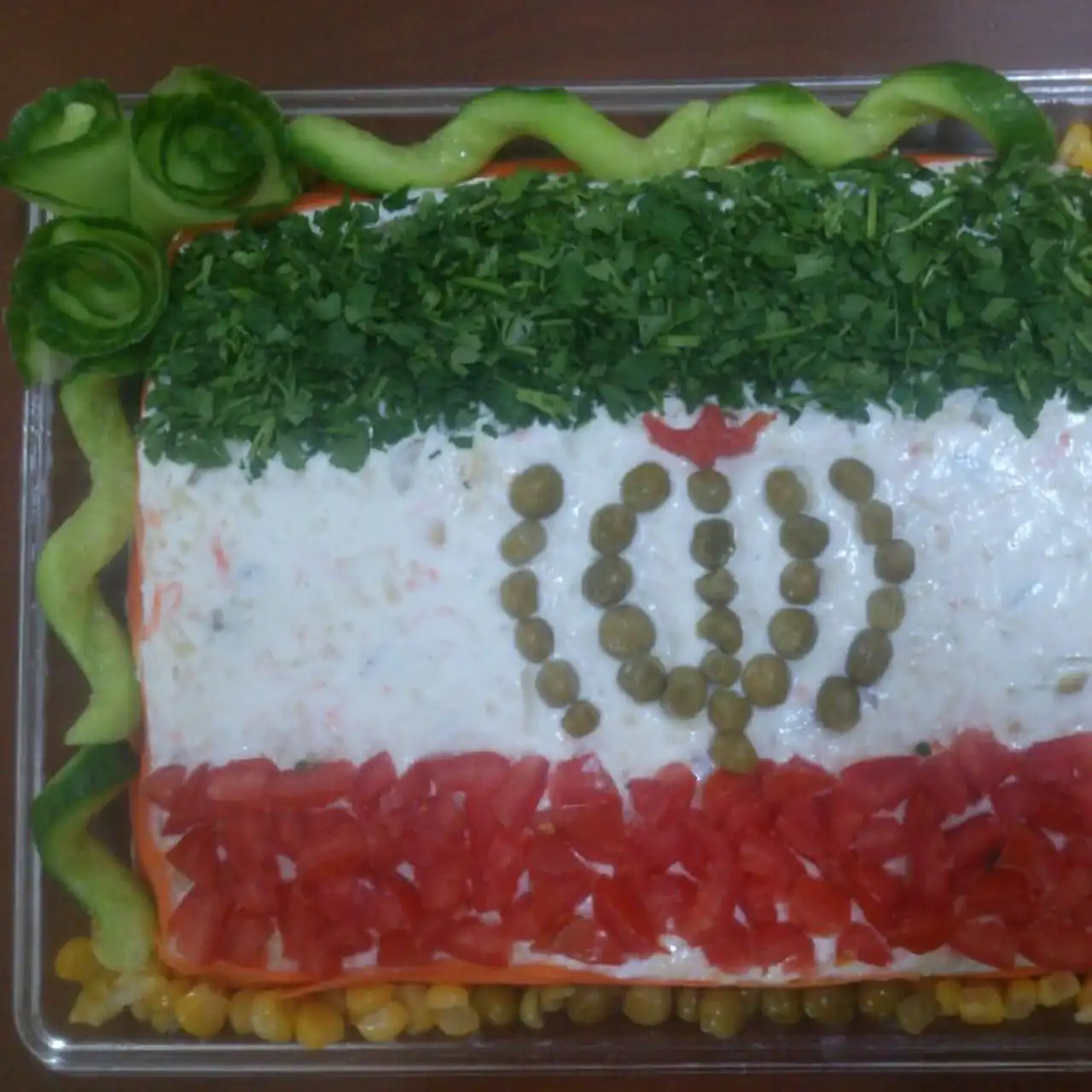 مدل سالاد پرچم ایران + زیباترین مدل های سالاد پرچم ایران بسیار شیک و مبتکرانه
