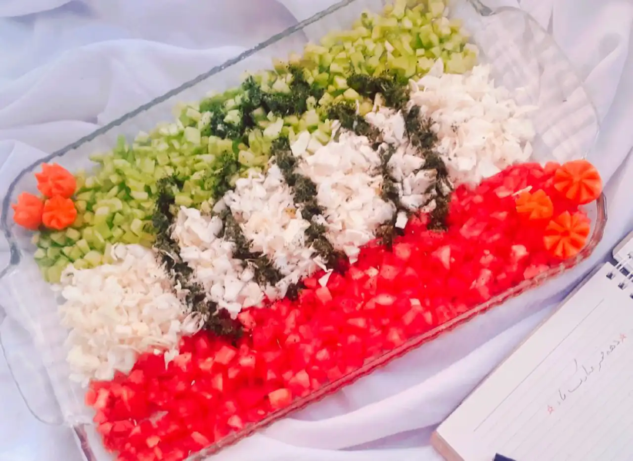 مدل سالاد پرچم ایران + زیباترین مدل های سالاد پرچم ایران بسیار شیک و مبتکرانه
