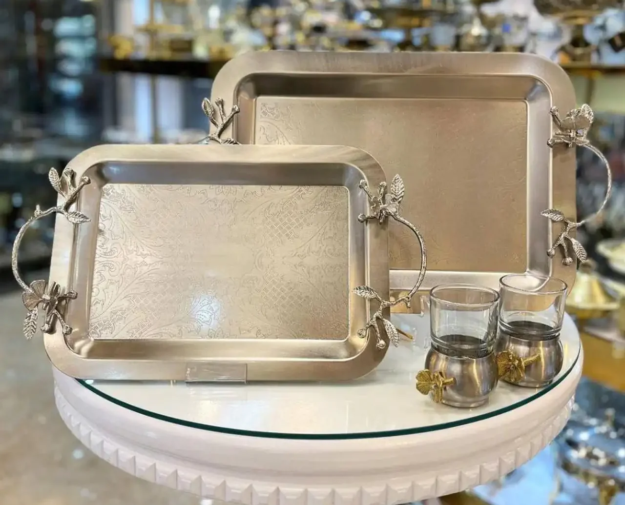 جدیدترین مدل سینی چای + زیباترین مدل های سینی چای ترند امسال بسیار شیک