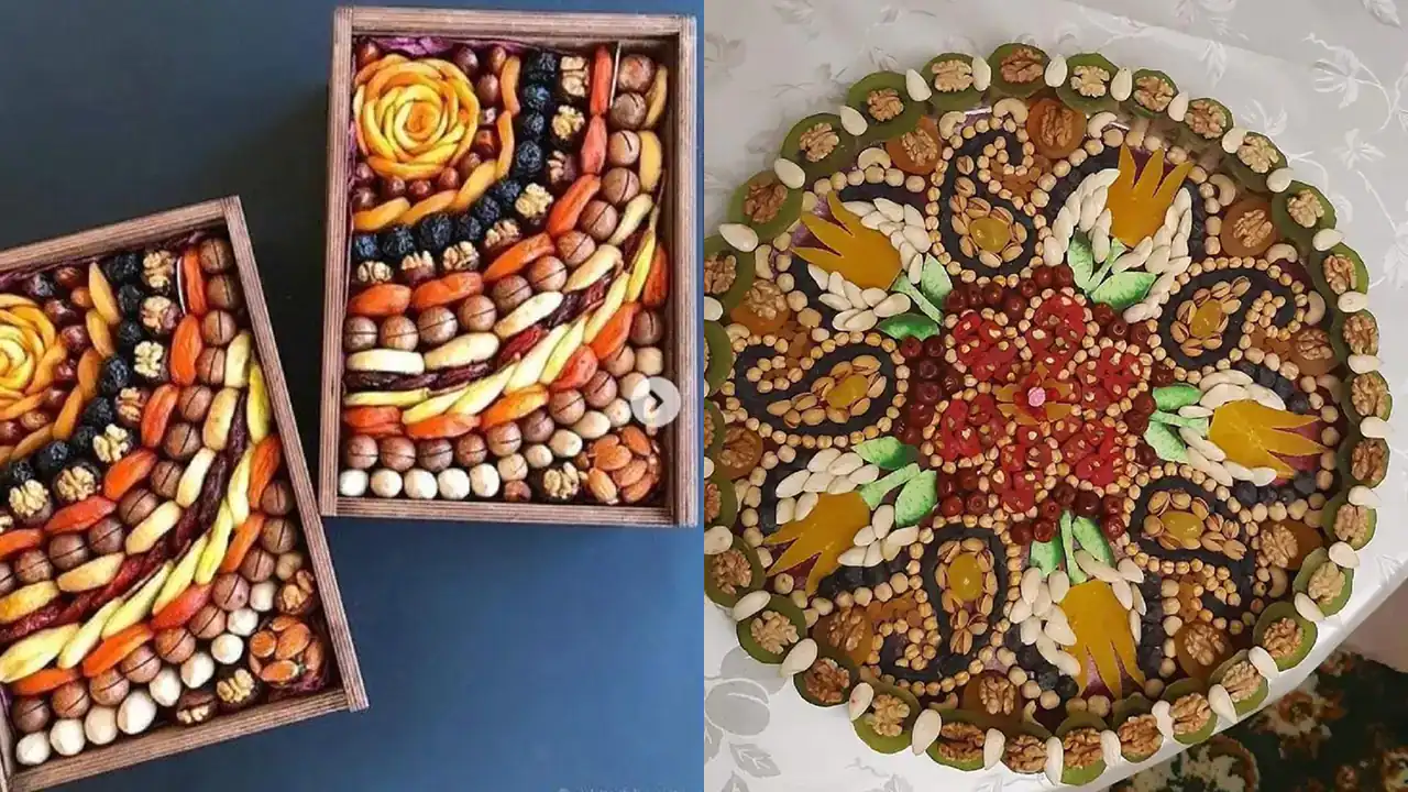 تزیین آجیل شب یلدا + زیباترین مدل های دیزاین و تزیین آجیل شب یلدا 1404