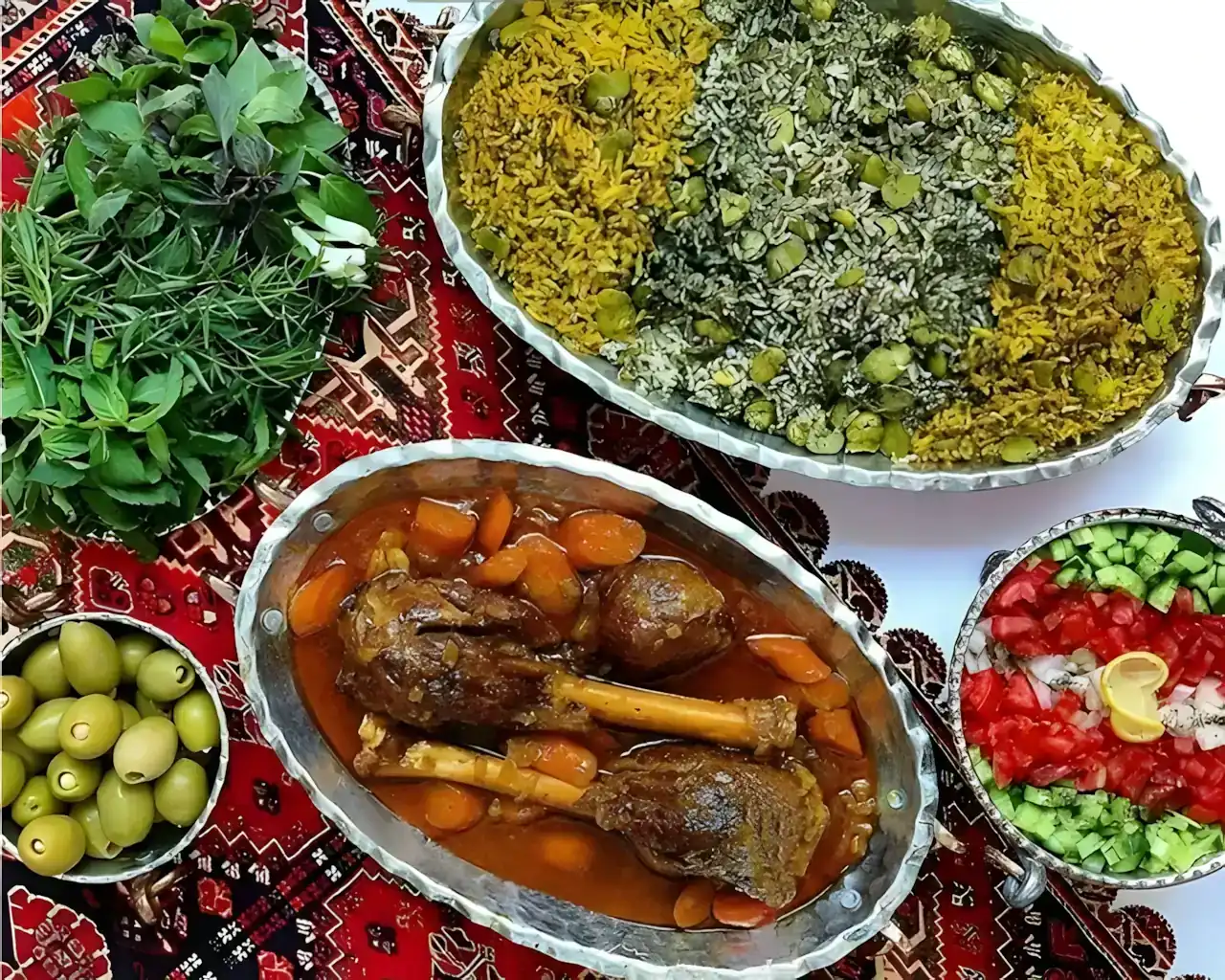 تزیین چلو گوشت + بهترین دیزاین و تزیین چلو گوشت برای مراسم و مهمانی های خاص
