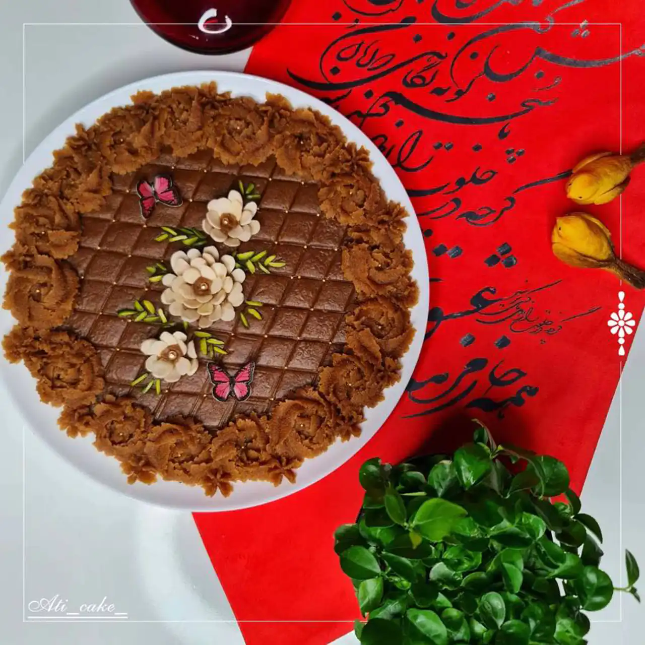 تزیین حلوا مجلسی + زیباترین دیزاین و تزیین حلوا مجلسی بسیار شیک و خفن