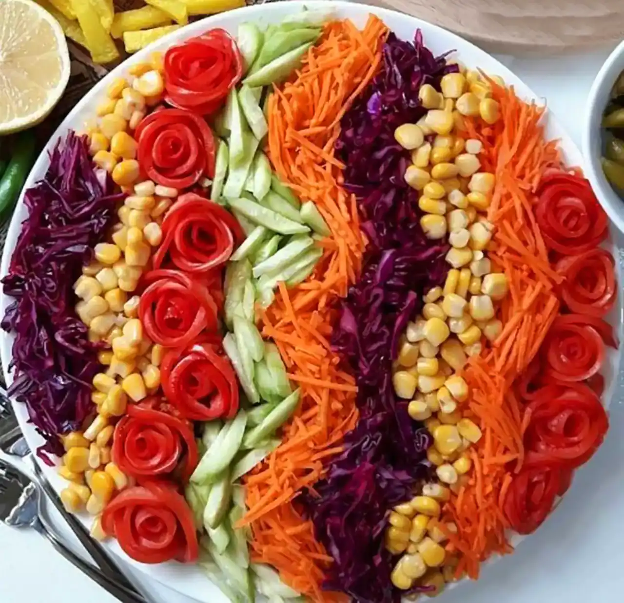 تزیین سالاد + زیباترین مدل های دیزاین و تزیین سالاد ساده و مجلسی برای مهمانی