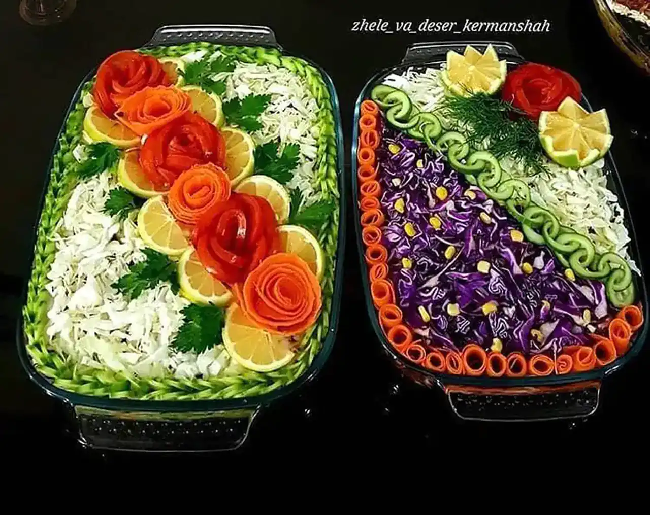 تزیین سالاد + زیباترین مدل های دیزاین و تزیین سالاد ساده و مجلسی برای مهمانی