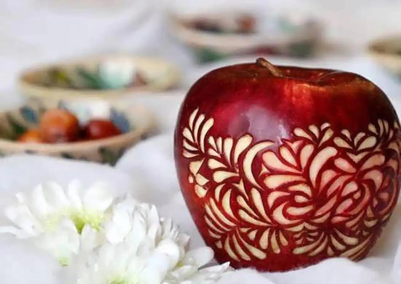 تزیین سیب یلدا + زیباترین دیزاین و تزیین برای سیب یلدای امسال