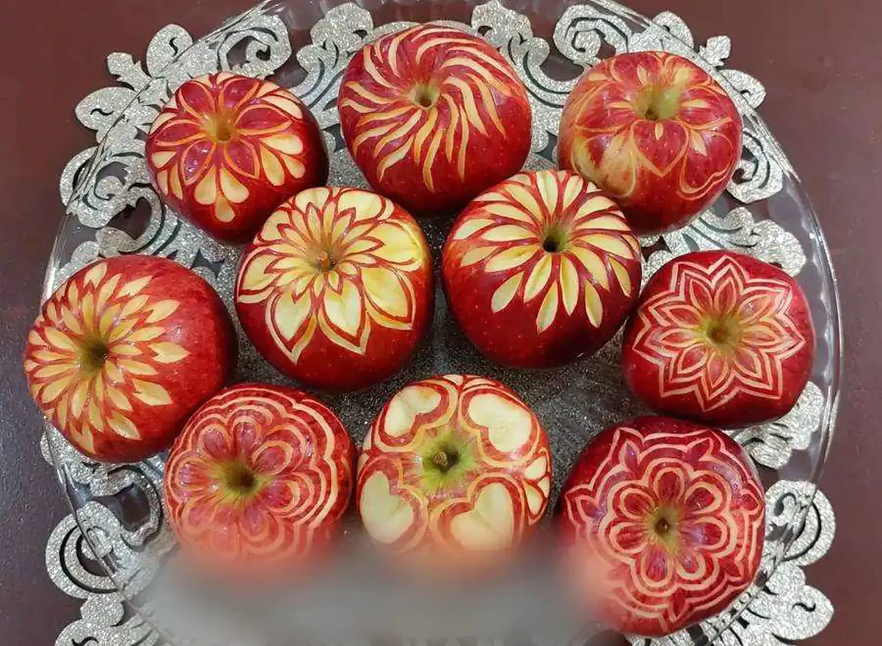 تزیین سیب یلدا + زیباترین دیزاین و تزیین برای سیب یلدای امسال