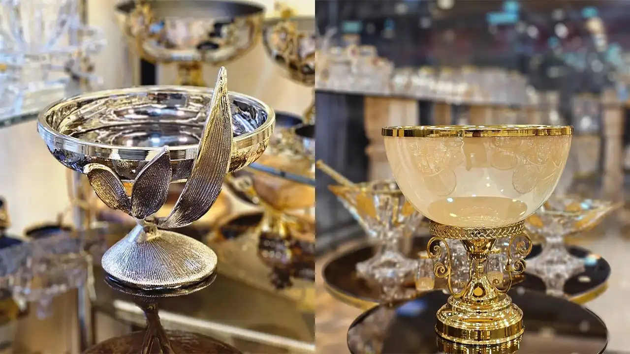 ظروف پذیرایی + جدیدترین و باکلاس ترین مدل های سرویس پذیرایی با جنس بلور و چوبی