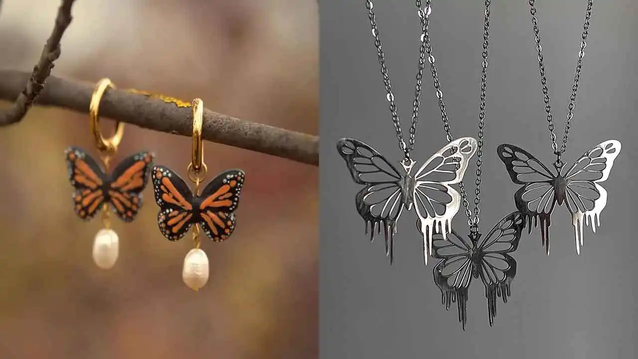 اکسسوری پروانه + مدل های جدید اکسسوری پروانه شامل نیم ست و انگشتر و گیره مو