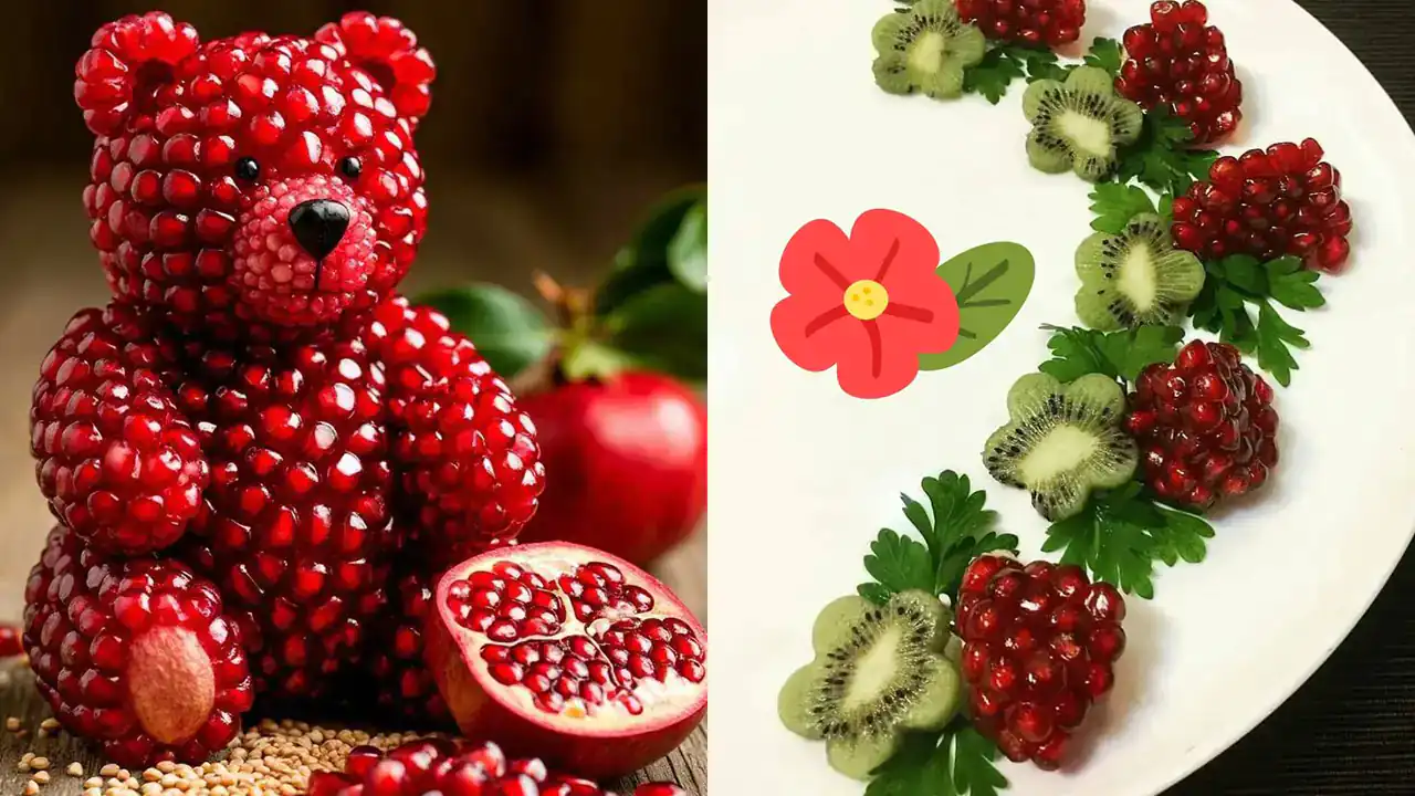 تزیین انار شب یلدا ساده + زیباترین دیزاین و تزیین انار شب یلدای ساده امسال