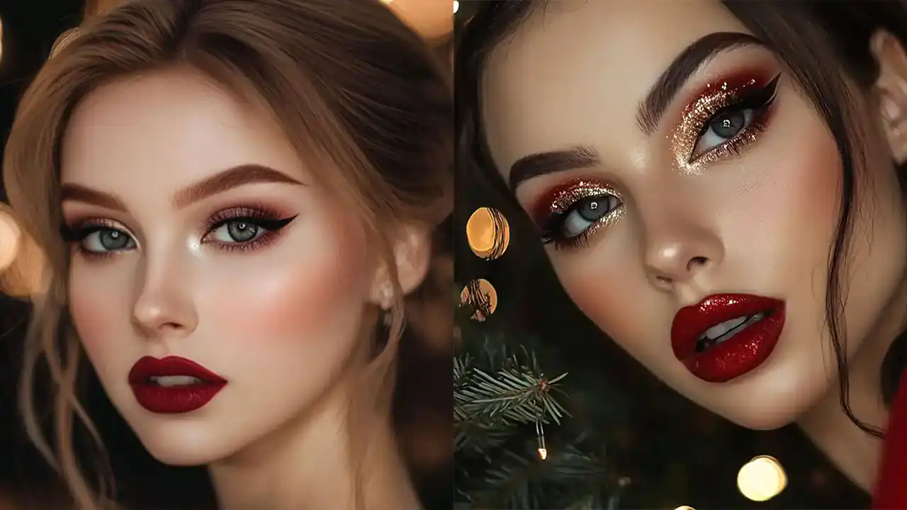 مدل آرایش با رژ قرمز + زیباترین مدل های آرایش با رژ قرمز بسیار خوشگل و ترند