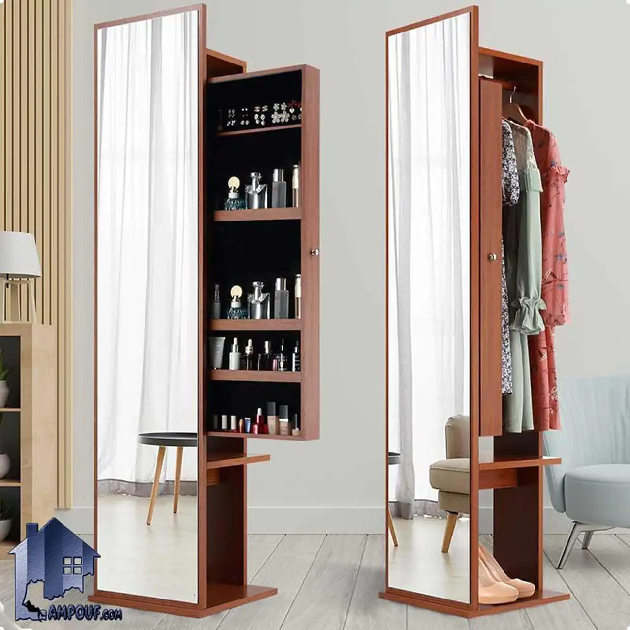 مدل آینه ایستاده ام دی اف + زیباترین مدل های آینه ایستاده ام دی اف امسال