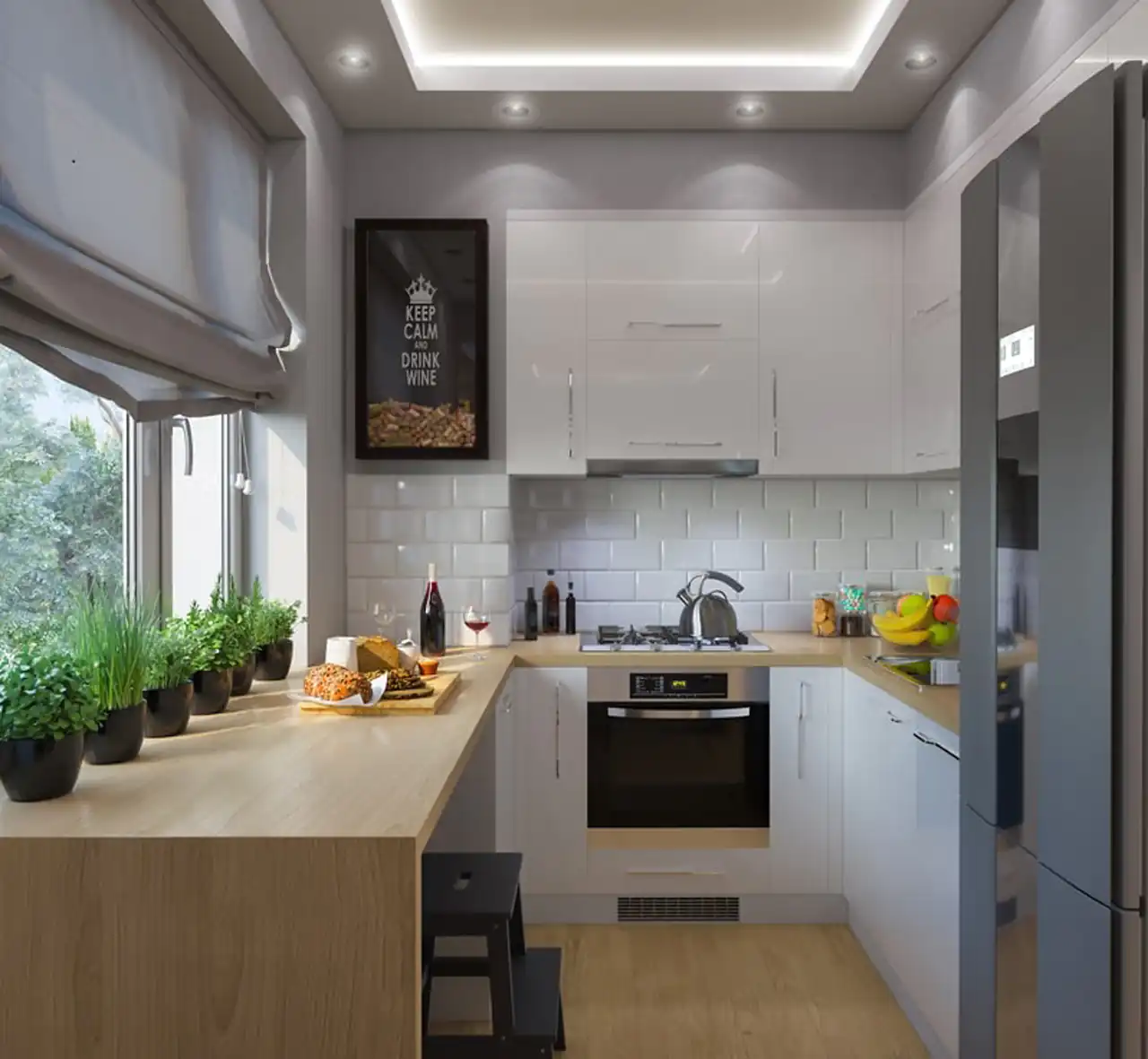 مدل کابینت برای آشپزخانه پنجره دار + زیباترین مدل های کابینت برای آشپزخانه امسال