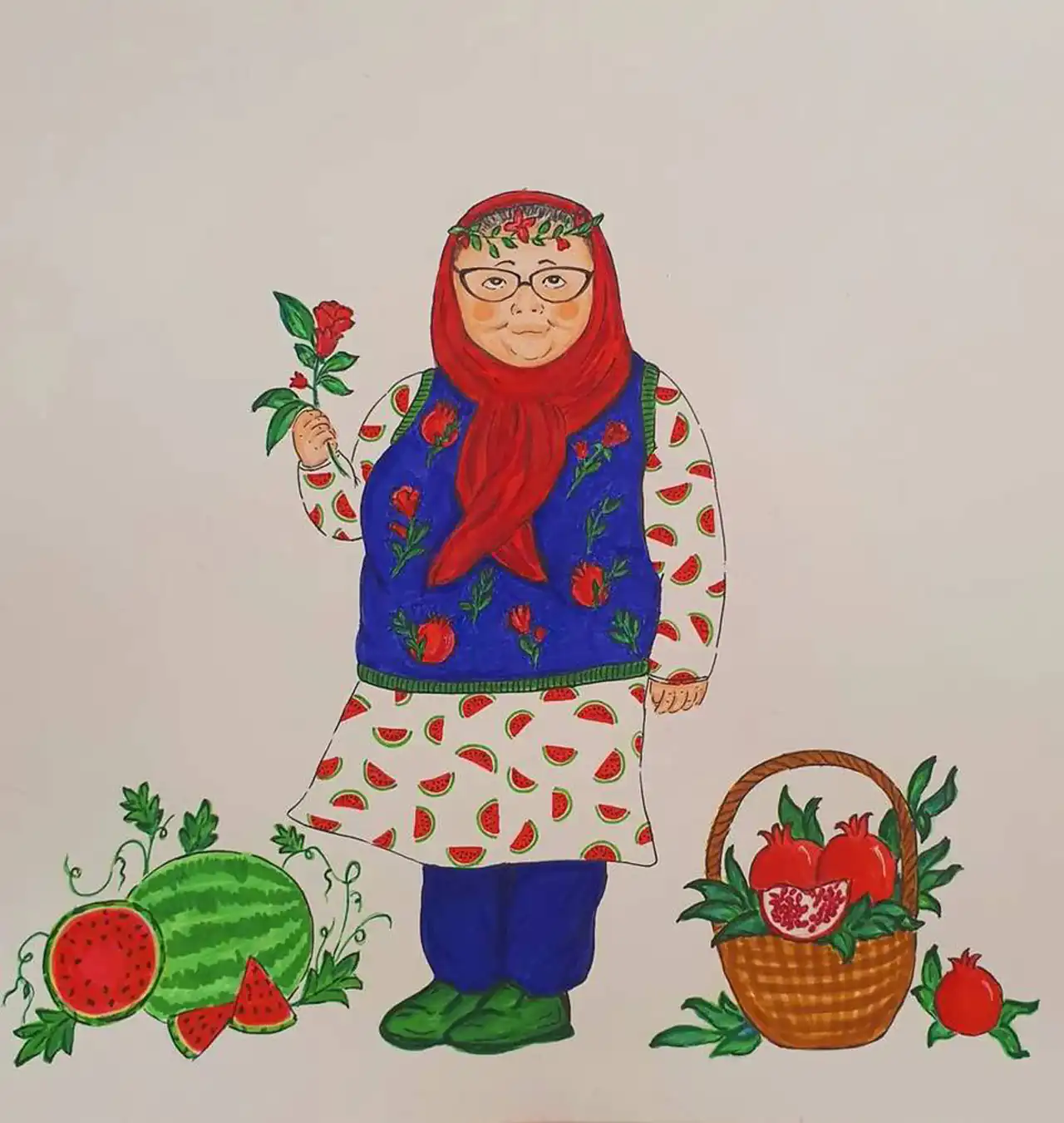 ایده نقاشی شب یلدا + بهترین و جالب ترین ایده ها برای نقاشی شب یلدا امسال