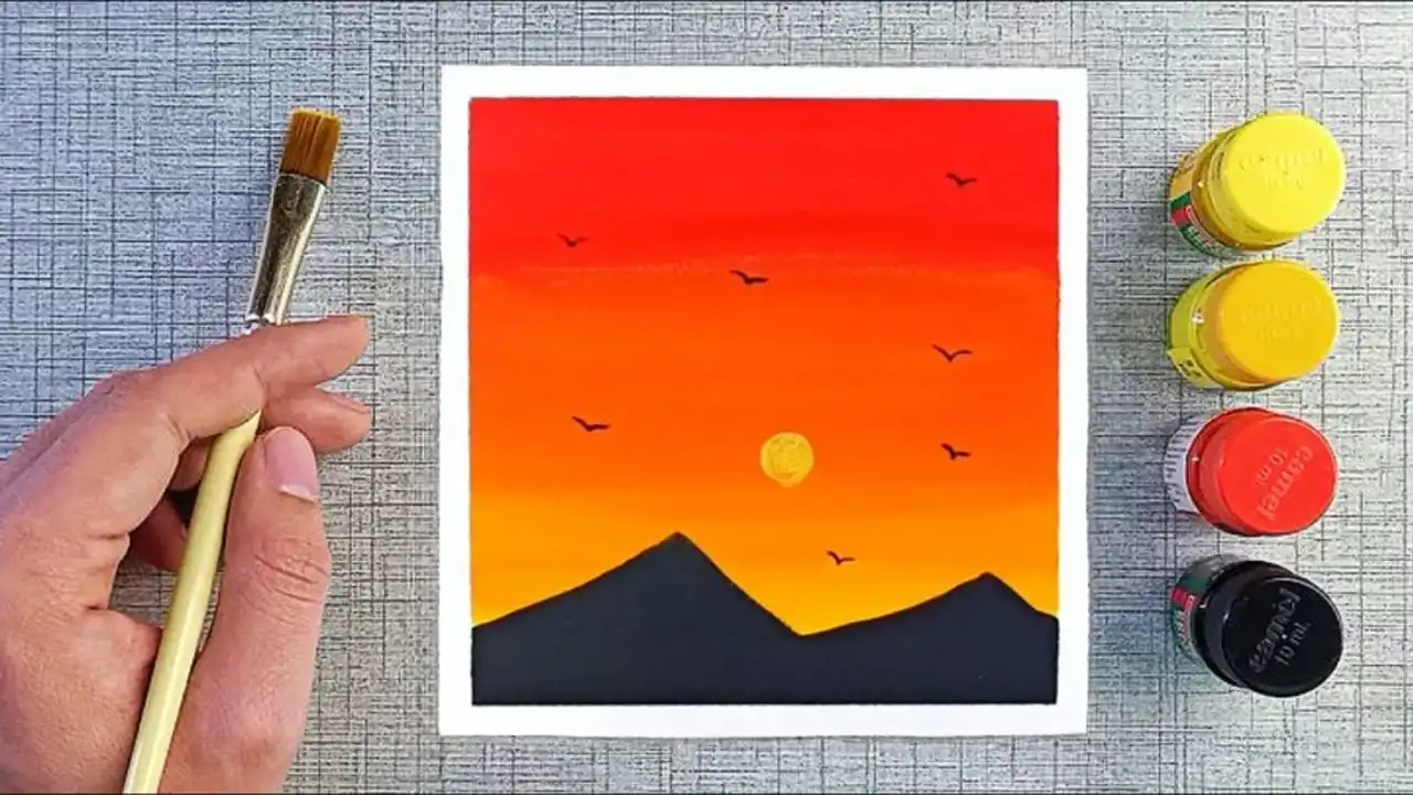 ایده نقاشی با گواش ساده + تکنیک های ساده برای کشیدن نقاشی ساده با استفاده از گواش بسیار جالب