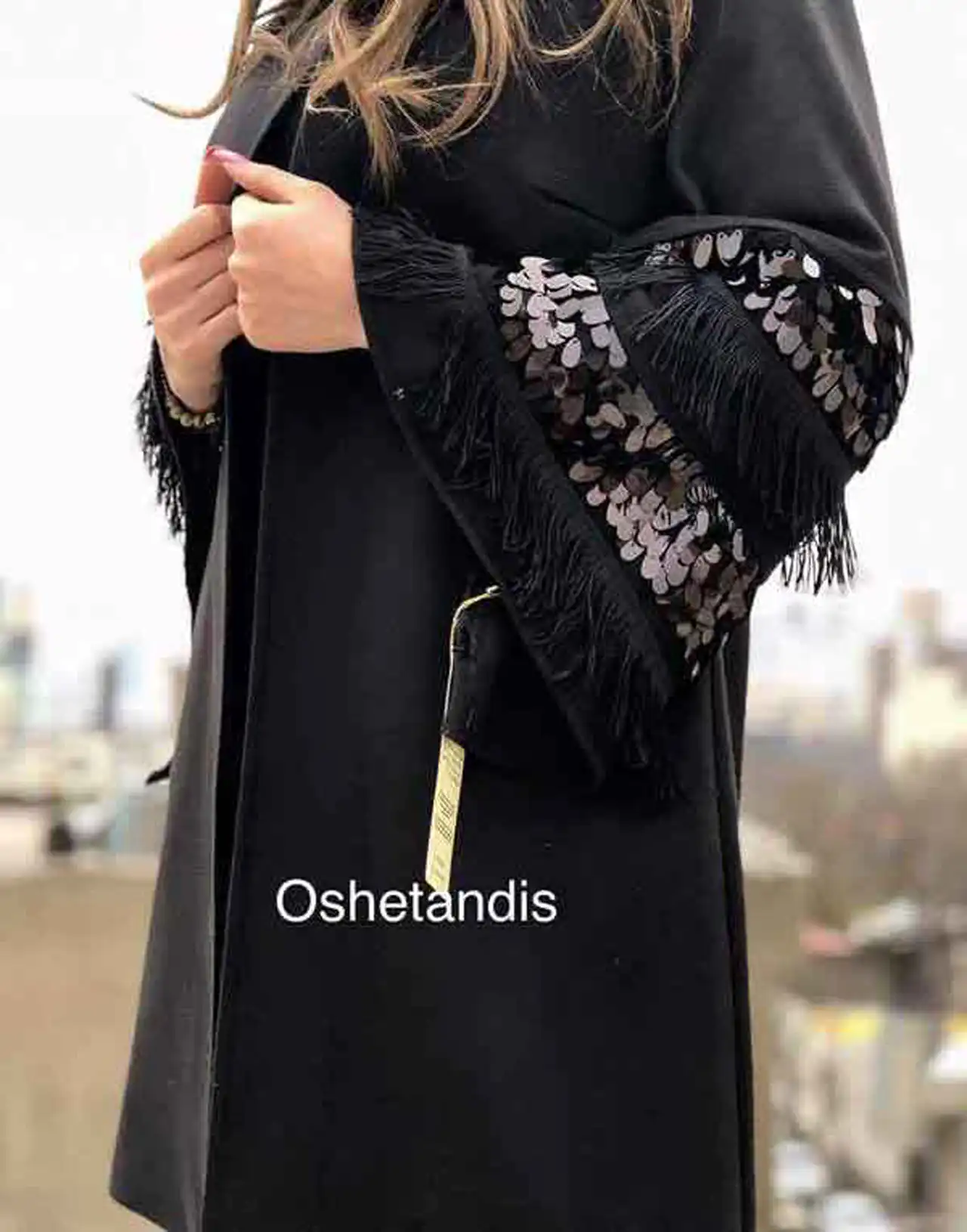 مدل مانتو بلند اندامی مشکی + زیباترین مدل های مانتو بلند اندامی مشکی امسال
