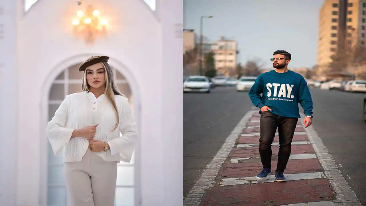 مدل عکس ایستاده با ژست طبیعی و حرفه ای برای ثبت لحظه های خاص و زیبا