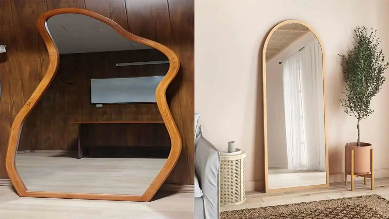 مدل آینه ایستاده چوبی با طرح های ساده و پینترستی برای داشتن بهترین دیزاین ها