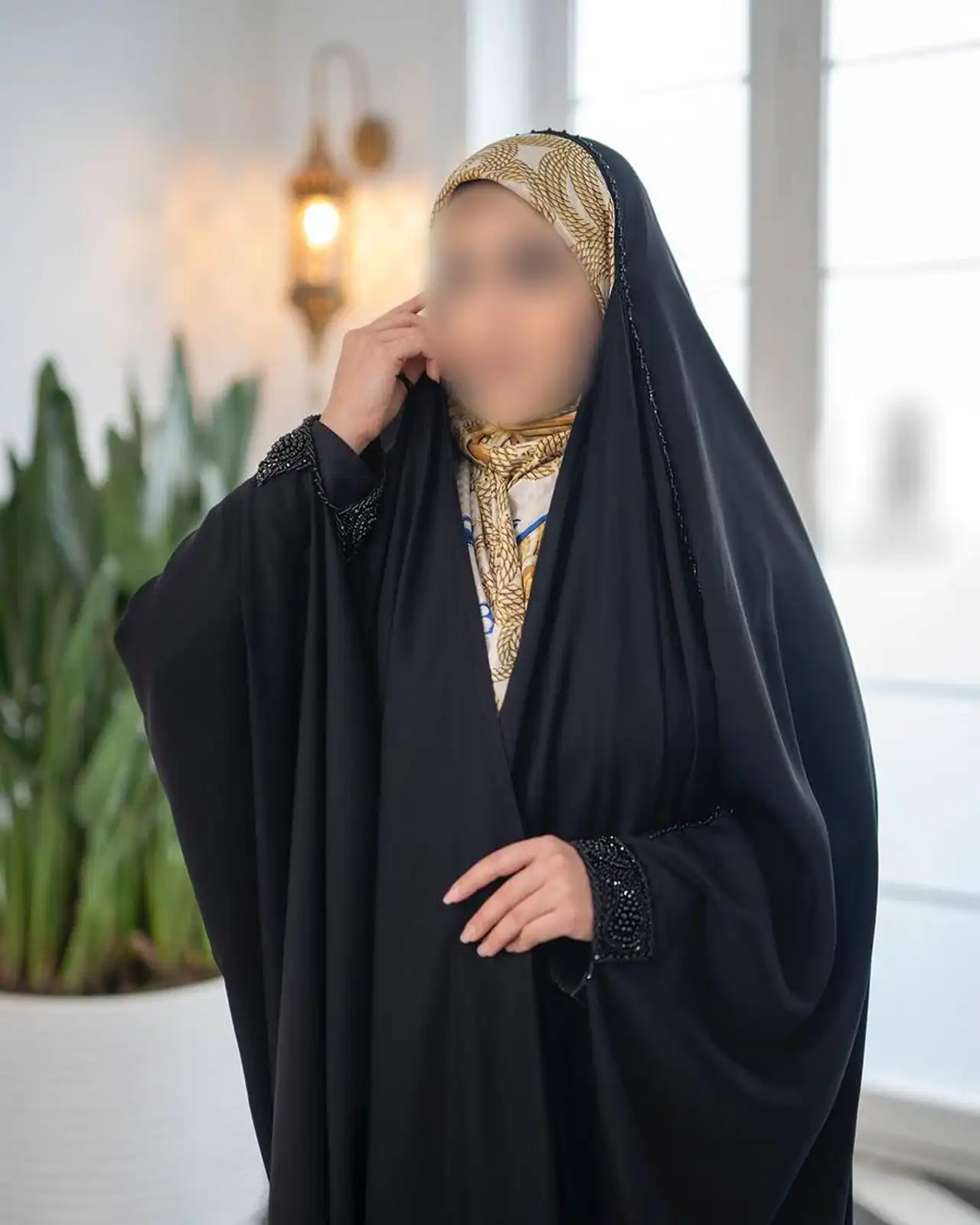 مدل چادر عربی مچ دار ساده و گیپوردار با مدل های زیبا و جدید برای شیک پوشان