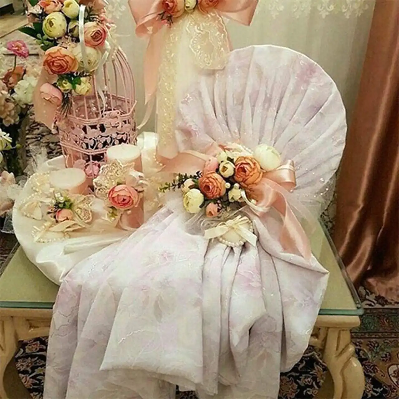 مدل چادر عروس بله برون زیبا با طرح های ساده و گلدار + تزیینات خاص و جدید