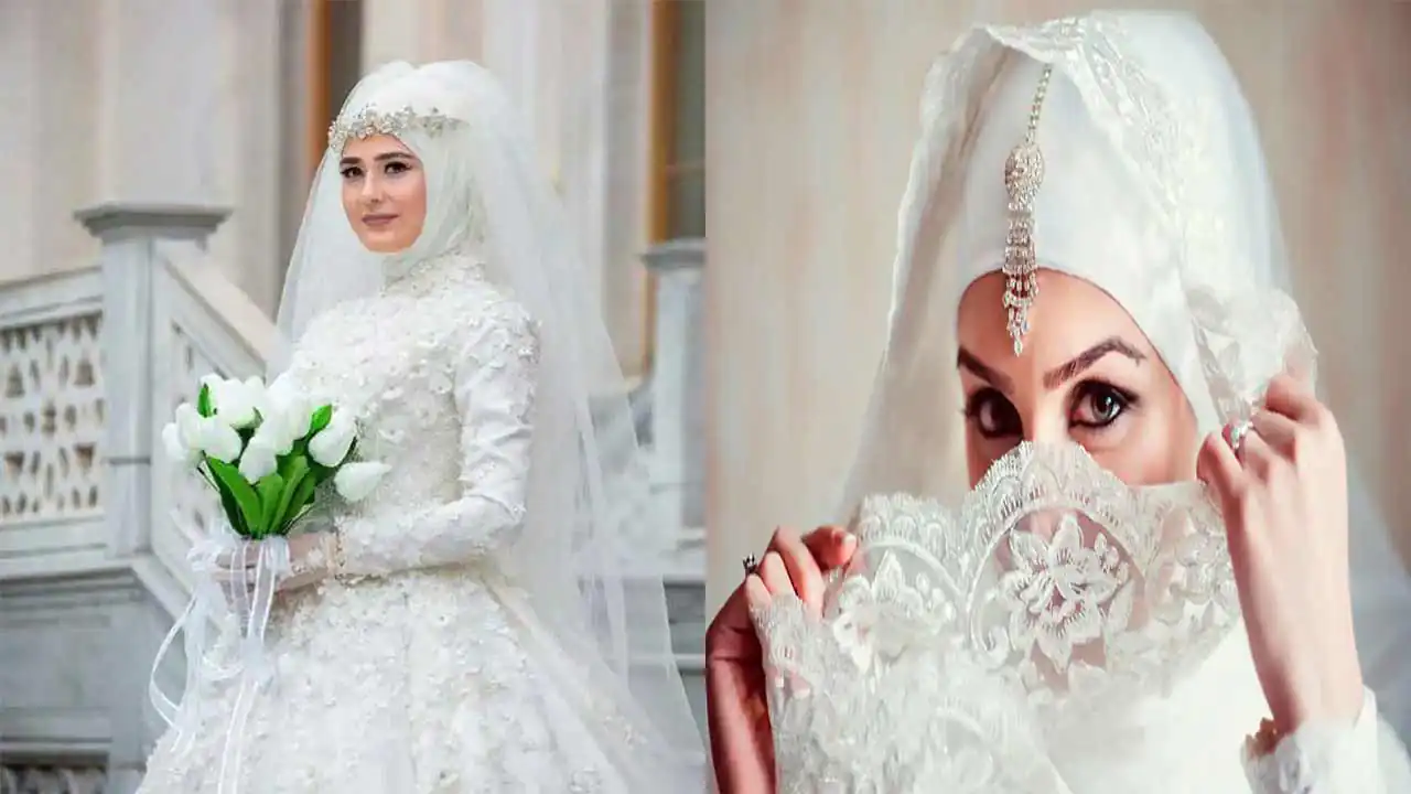 مدل حجاب عروس + زیباترین و خاص ترین میکاپ ها و لباس های عروس جدید