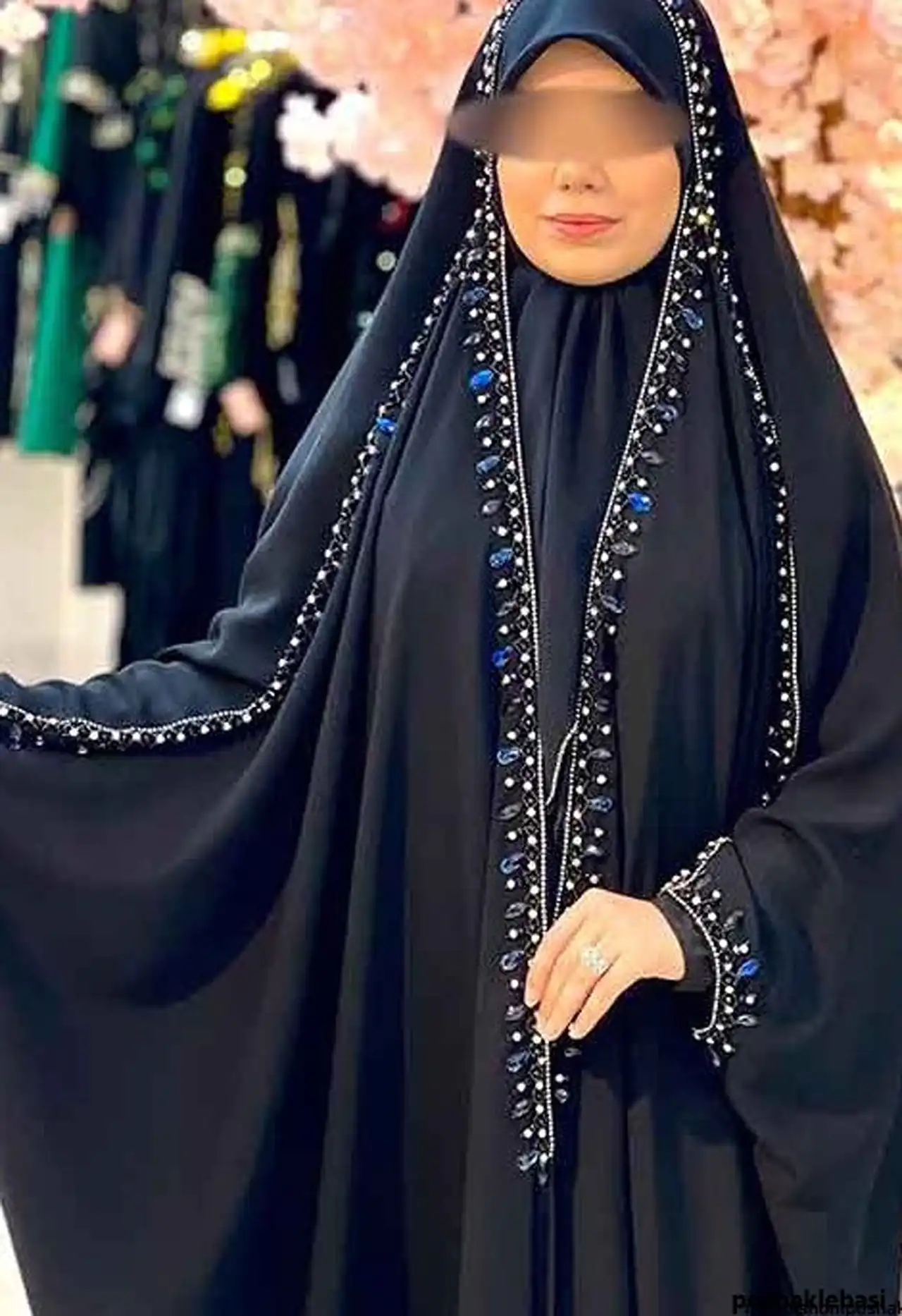 مدل جدید چادر لبنانی عربی و بحرینی با طرح های ساده و گیپور دار که عاشقش میشید