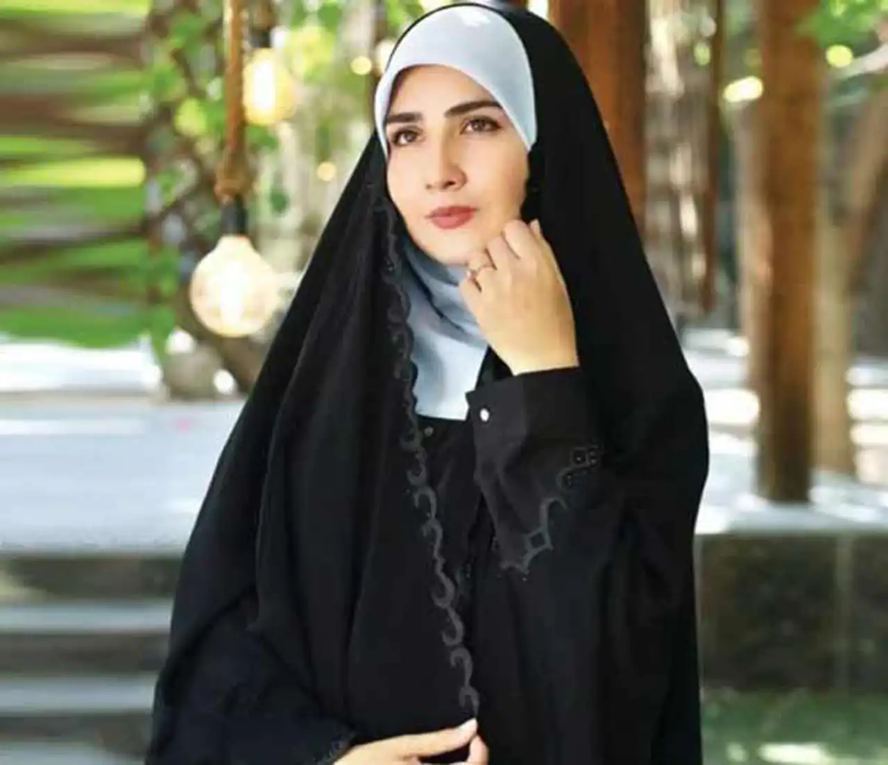 مدل جدید چادر لبنانی عربی و بحرینی با طرح های ساده و گیپور دار که عاشقش میشید