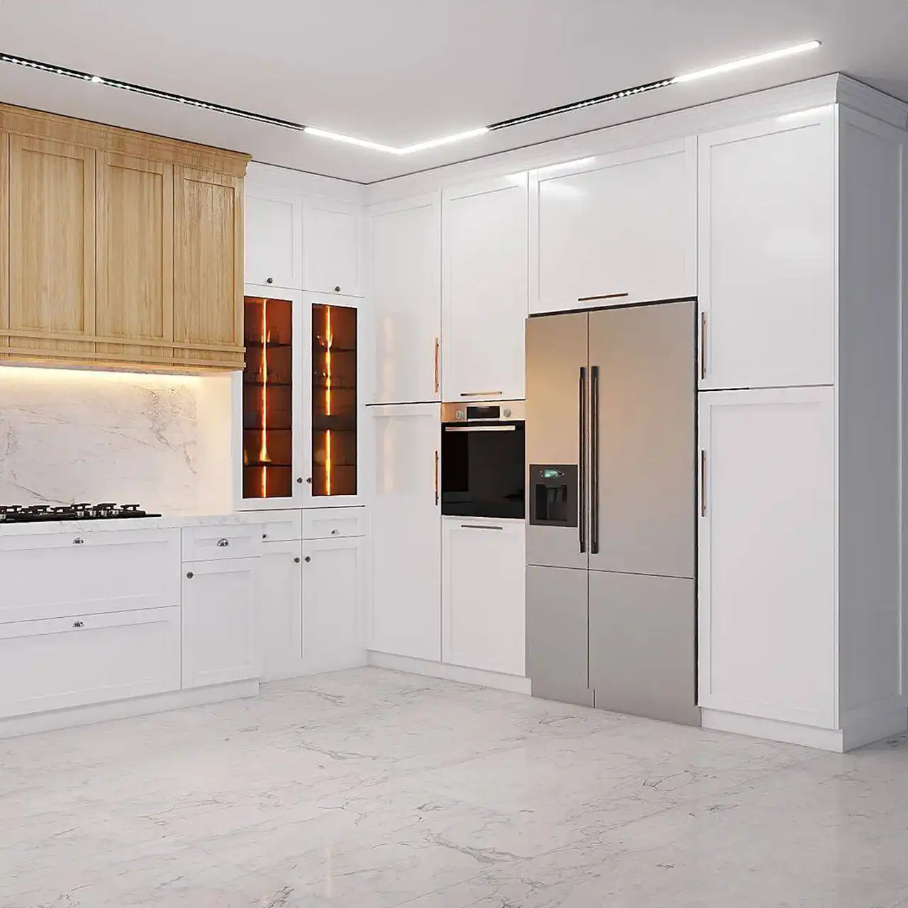 مدل کابینت از سقف تا پایین + ایده های جدید برای طراحی کابینت آشپزخانه مدل کمدی
