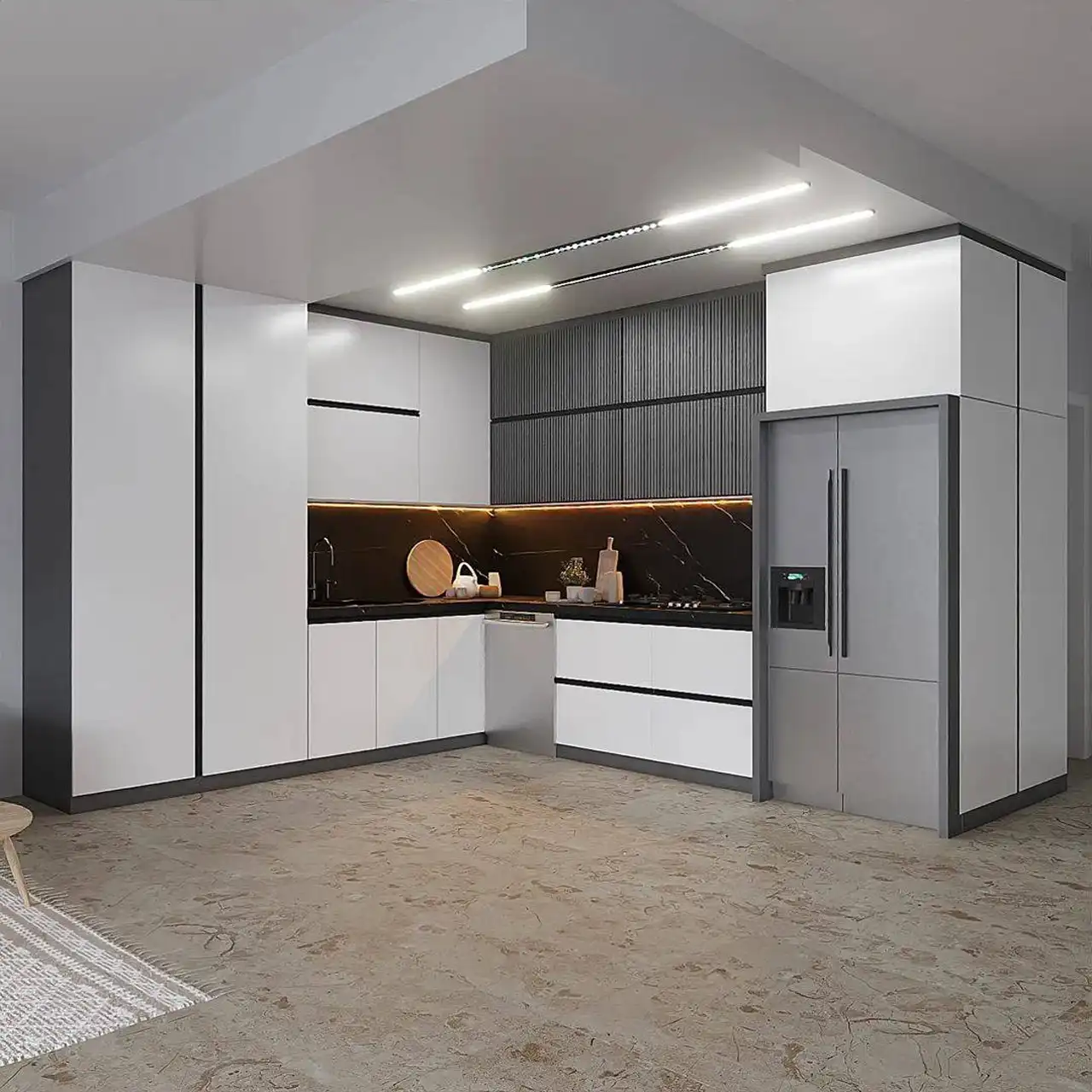 مدل کابینت از سقف تا پایین + ایده های جدید برای طراحی کابینت آشپزخانه مدل کمدی