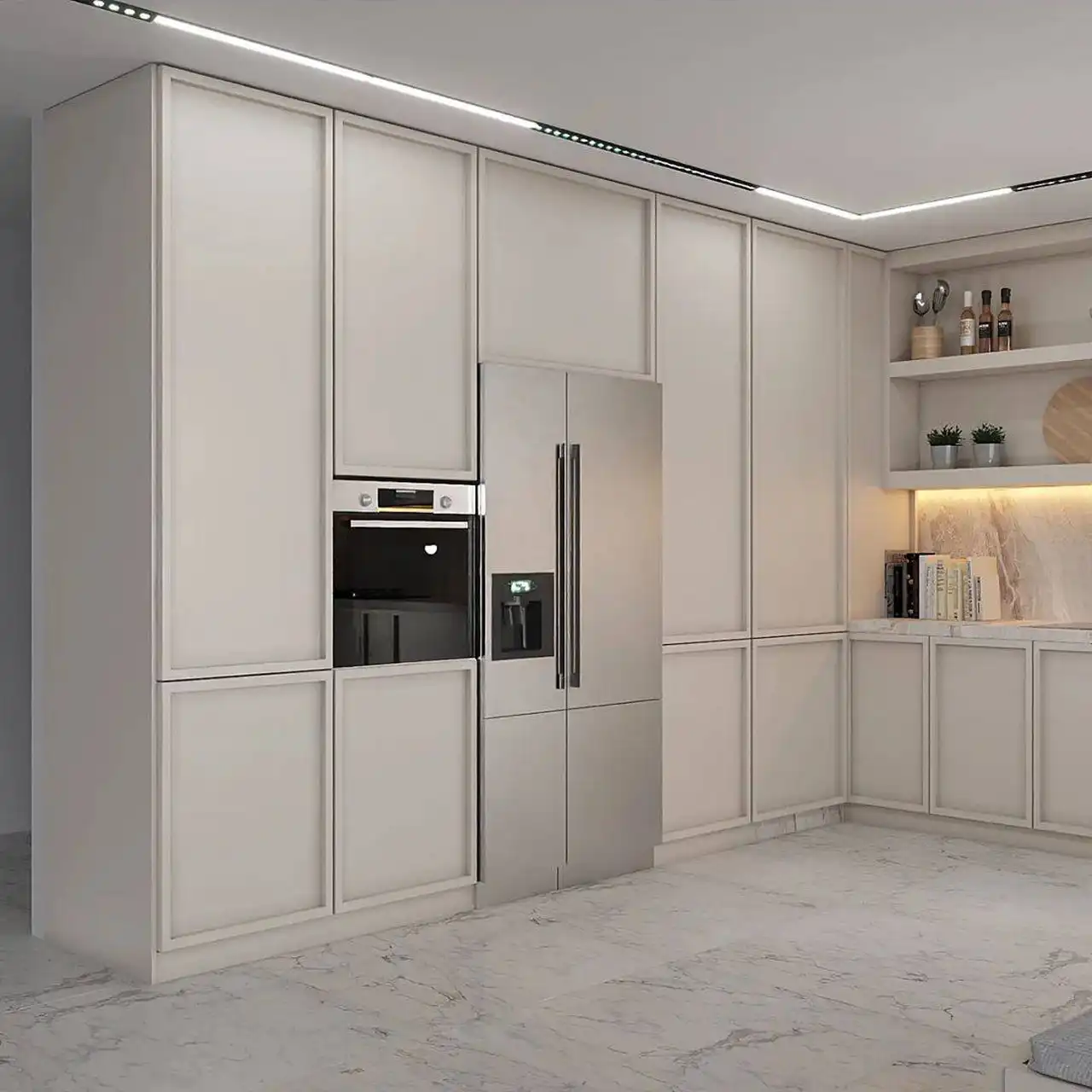 مدل کابینت از سقف تا پایین + ایده های جدید برای طراحی کابینت آشپزخانه مدل کمدی