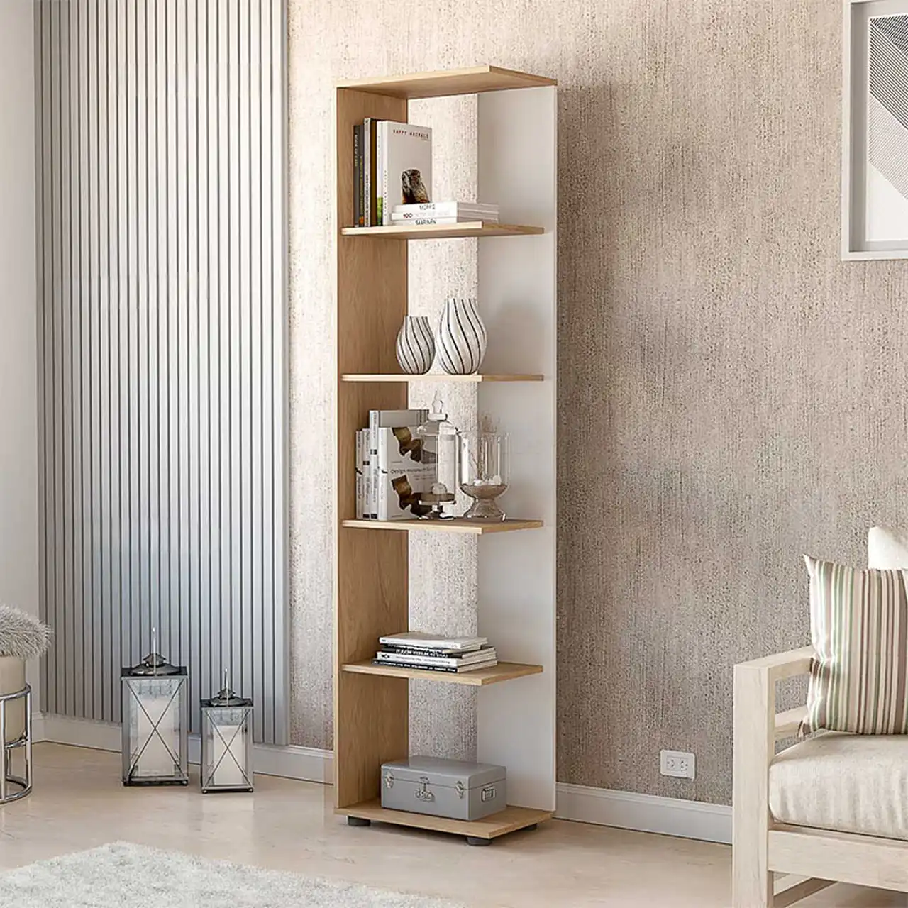 مدل کتابخانه ایستاده ساده + طراحی مینیمال و بسیار کاربردی برای کتابخانه ایستاده شیک برای زیبا کردن محیط