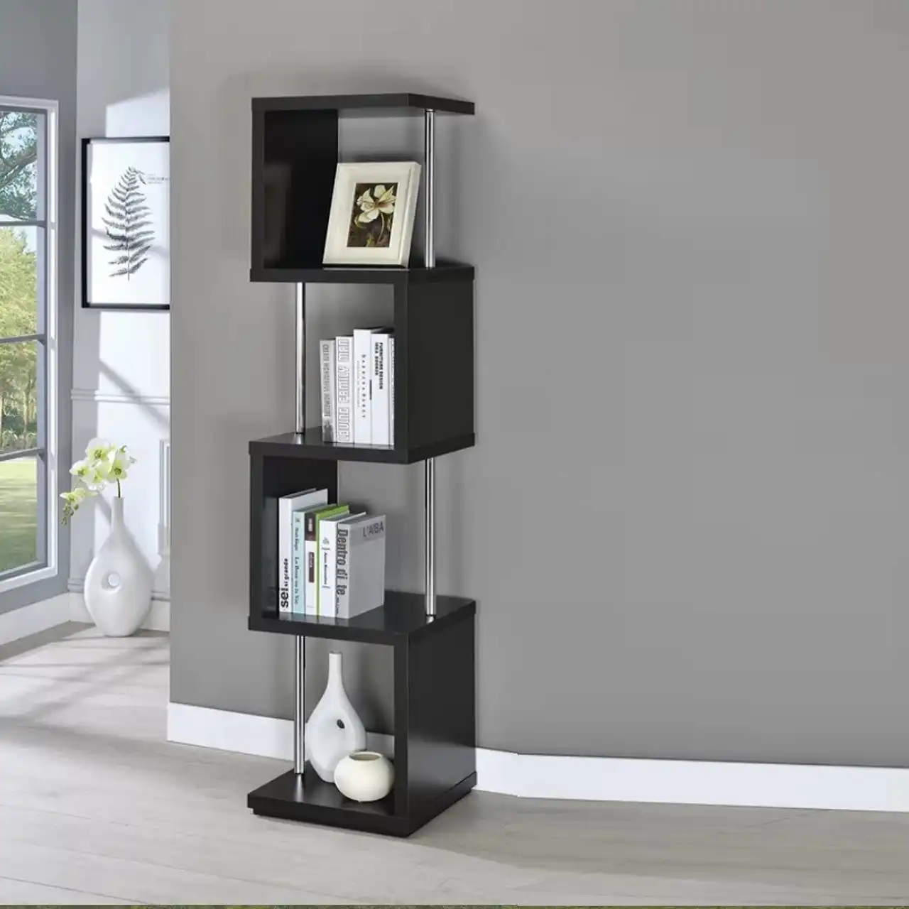 مدل کتابخانه ایستاده ساده + طراحی مینیمال و بسیار کاربردی برای کتابخانه ایستاده شیک برای زیبا کردن محیط