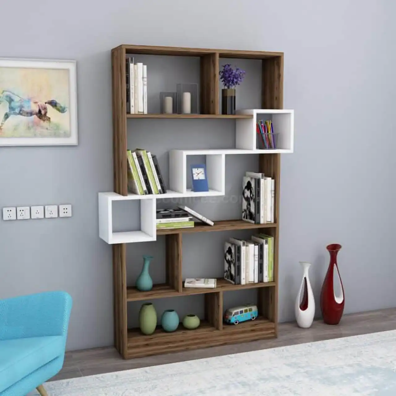 مدل کتابخانه اتاق خواب با طراحی های جادار و مدرن برای متراژ های بزرگ و کوچک