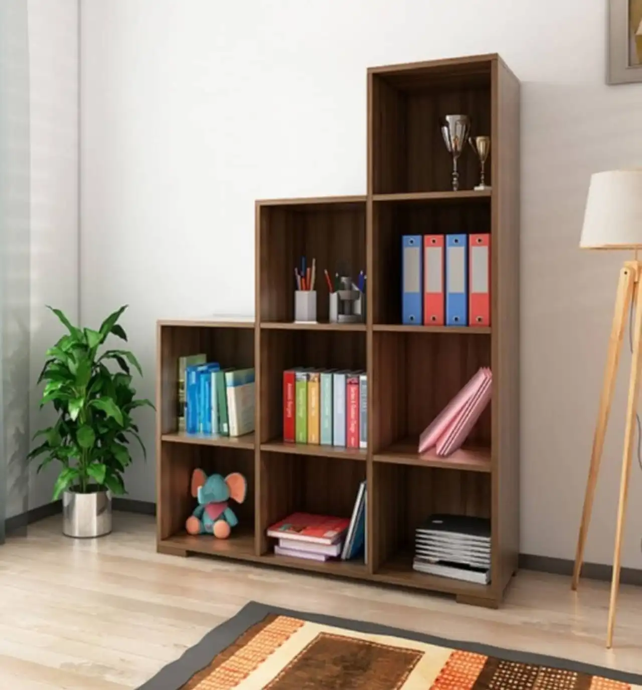 مدل کتابخانه برای اتاق خواب + ایده های خلاقانه و ساده برای طراحی مدل کتابخانه چوبی استاده و دیواری