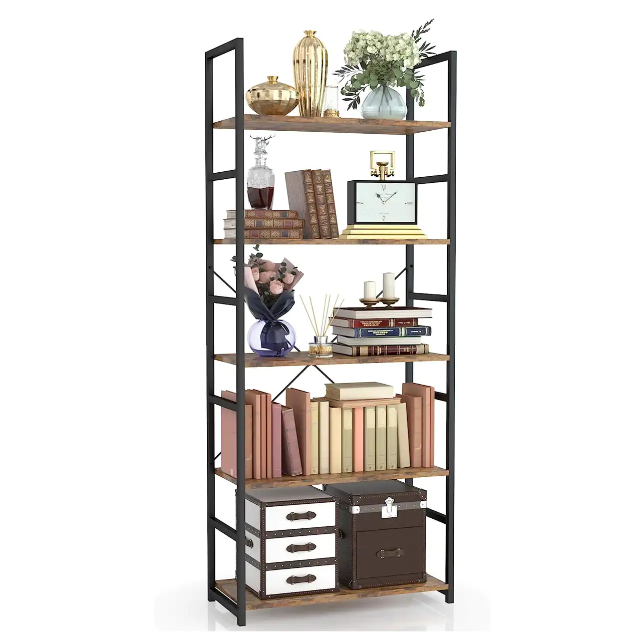 مدل کتابخانه پایه دار ترکیبی از طراحی مدرن و کاربردی برای خانههای امروزی