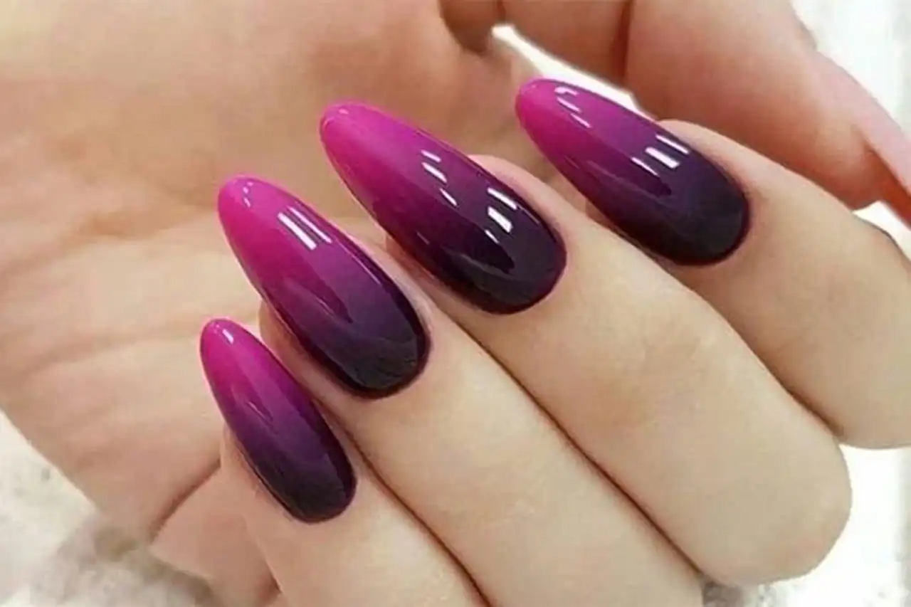 مدل لاک آمبره + جدیدترین و خفن ترین ایده ها برای طراحی ناخن به سبک آمبره با رنگ های ترند