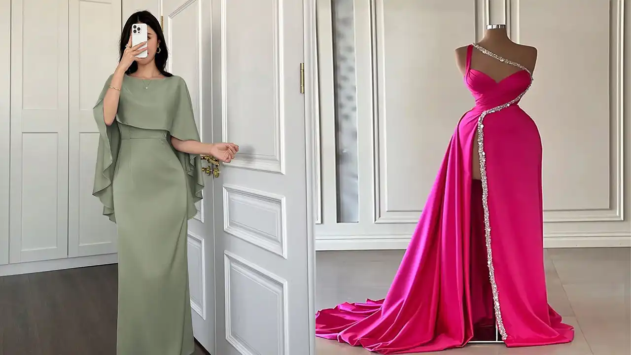 مدل لباس مجلسی اینستاگرام + مدل های خفن و به روز لباس مجلسی ماکسی و سنگ دوزی شده برای افراد خاص
