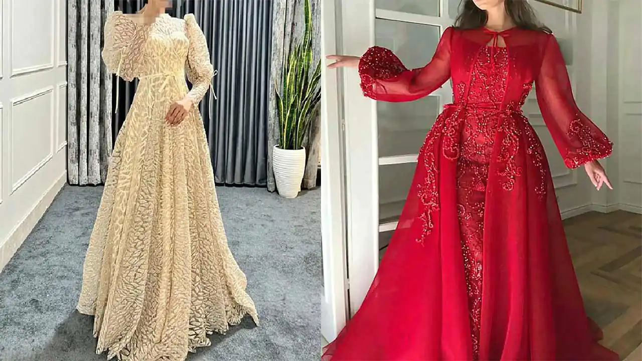 مدل لباس مجلسی بلند جلوهای از زیبایی و اعتماد به نفس در شبهای خاص
