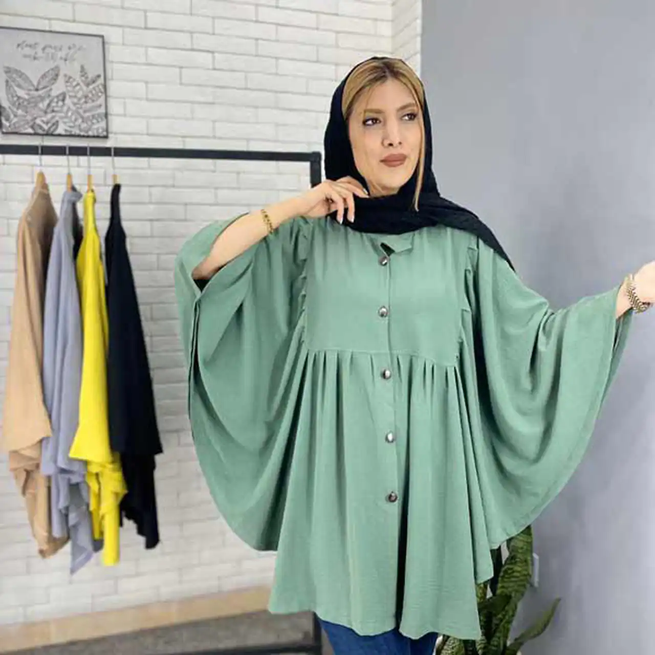 مدل مانتو ابروبادی جلو بسته کوتاه و بلند + رنگ ها و طرح های شیک و اسپرت
