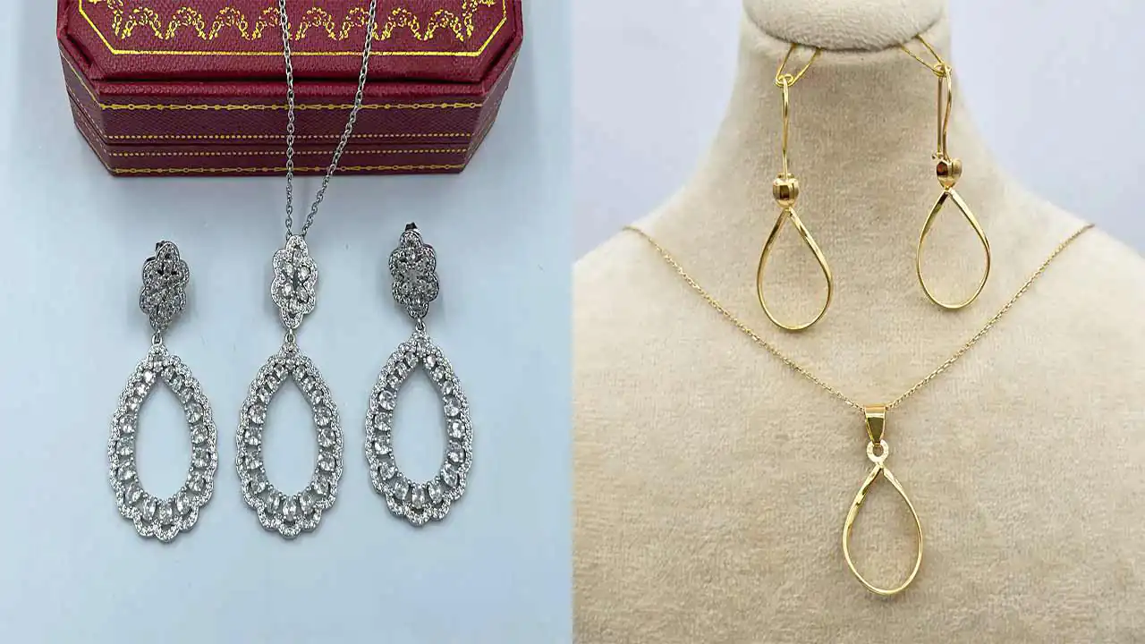 مدل نیم ست اشکی طلایی و نقره ای با طرح های خفن که همه عاشقش میشن