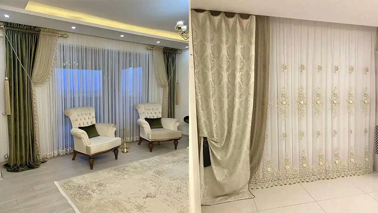 مدل پرده جدید برای پذیرایی بسیار شیک و جذاب که با هر دکوراسیونی ست میشن