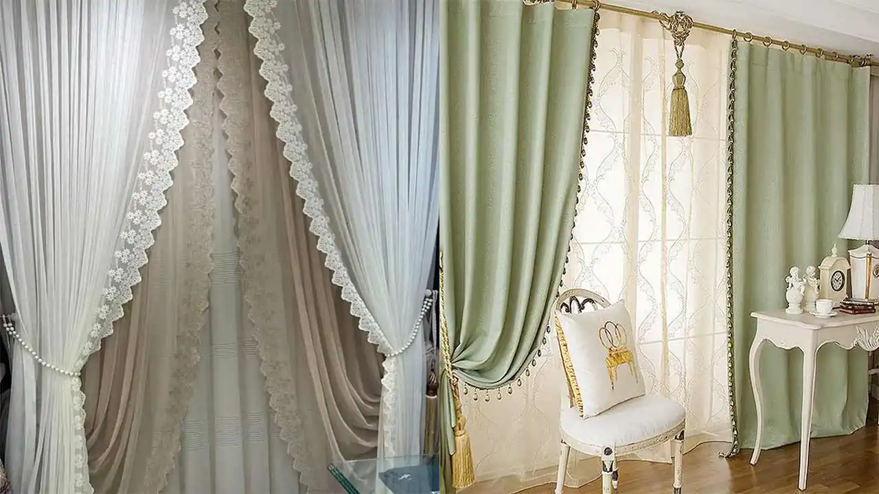 مدل پرده خاص حریر و توری + رنگ ها و طرح های شیک برای اتاق و پذیرایی