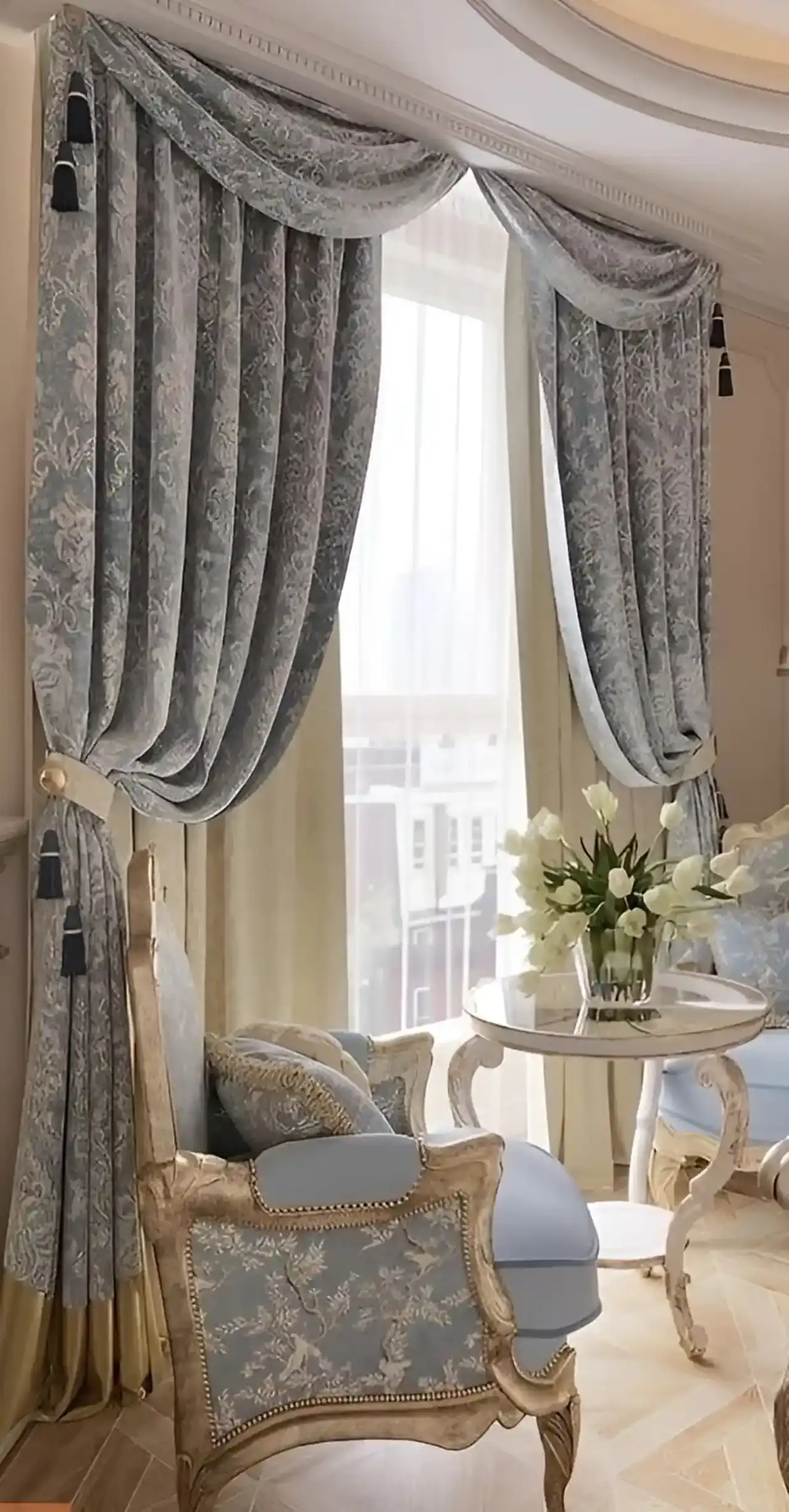 مدل پرده پذیرایی جدید + زیباترین و خاص ترین مدل های پرده پذیرایی با پارچه های فاخر و لوکس