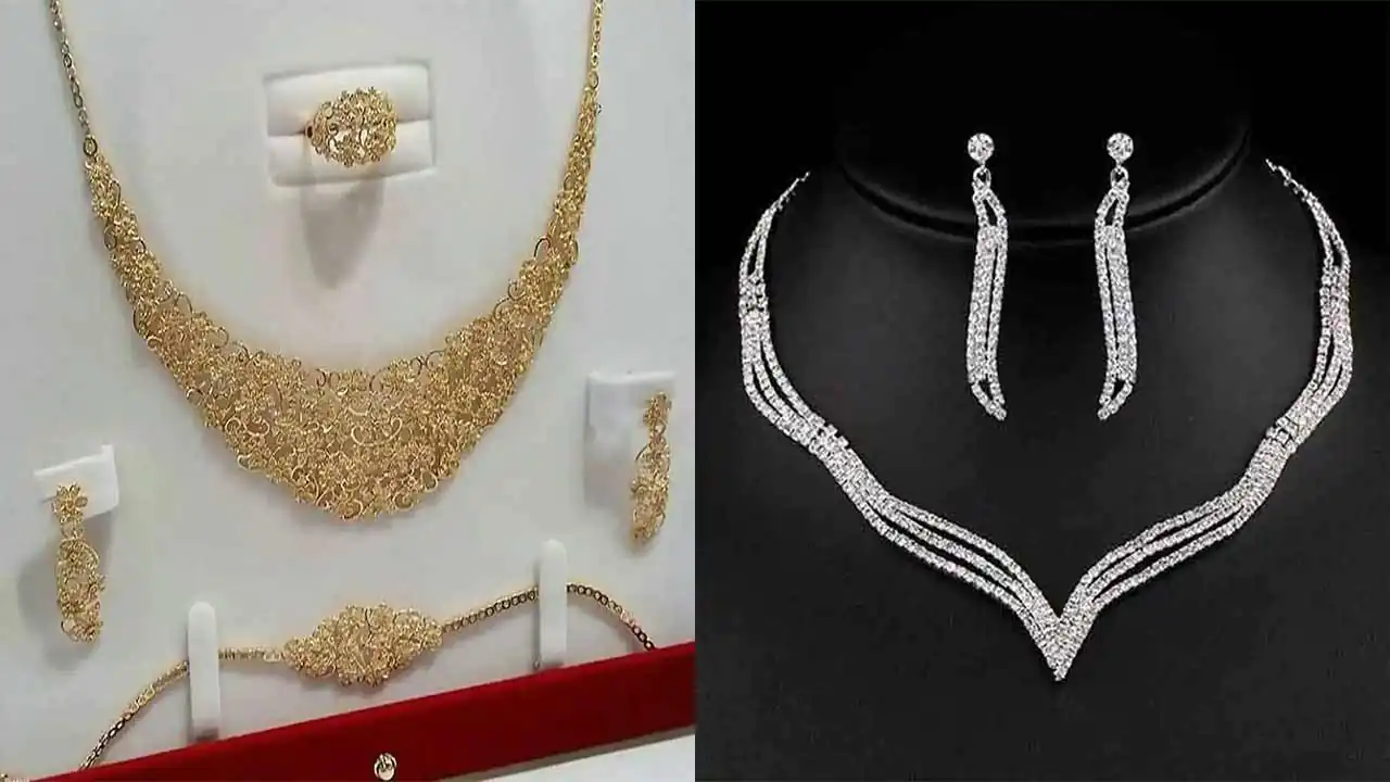 مدل سرویس طلا بدون نگین با طرح ساده و شیک مناسب استایل کلاسیک و روزانه